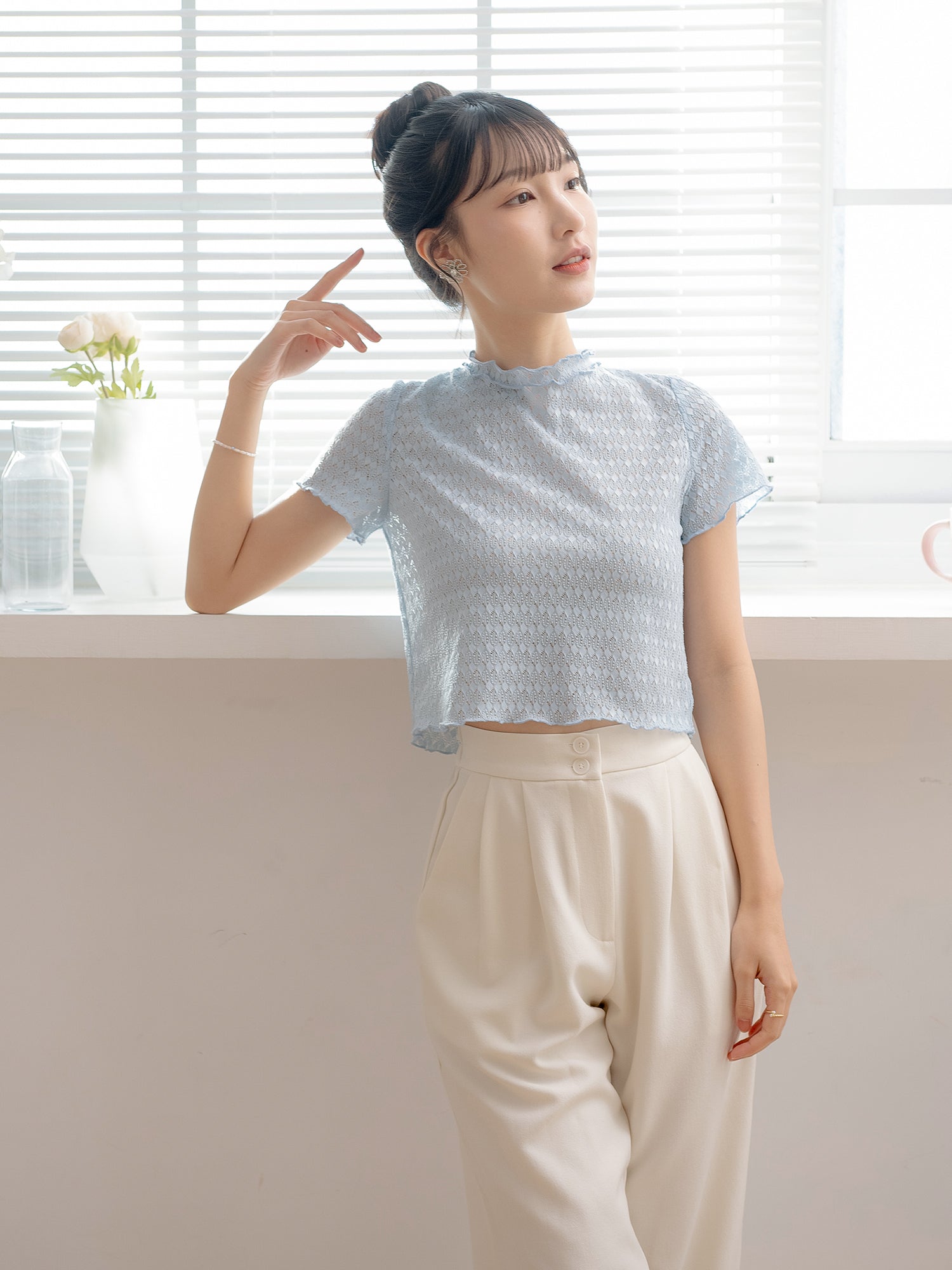 Mesh Short Sleeve Top