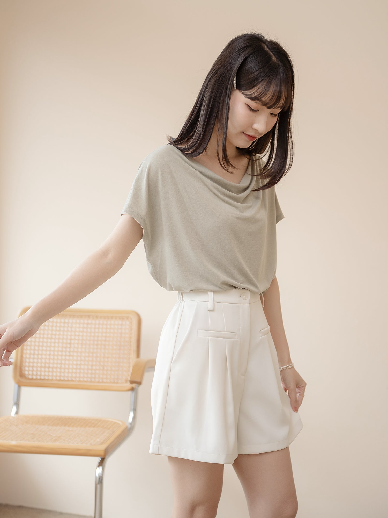 Classic A-Line Pleated Shorts