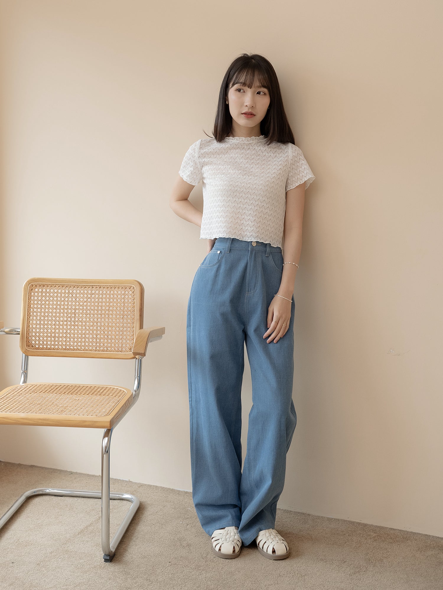 Mesh Short Sleeve Top