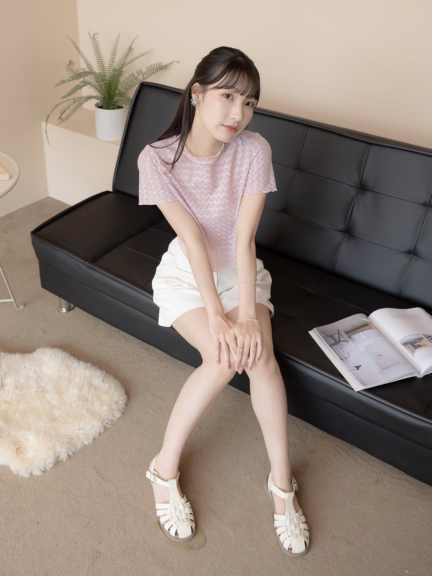 Mesh Short Sleeve Top