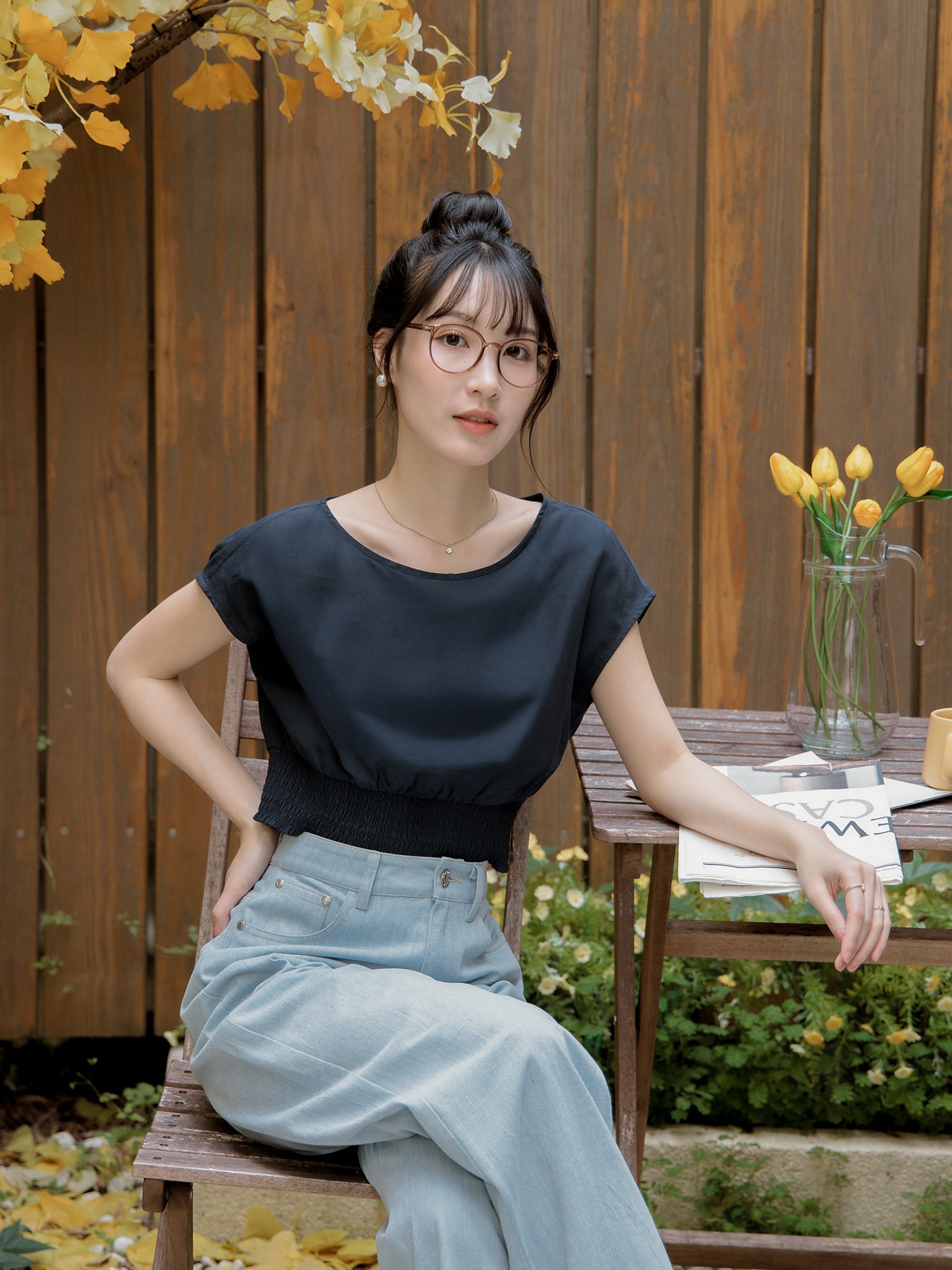 Shirring Waist Top