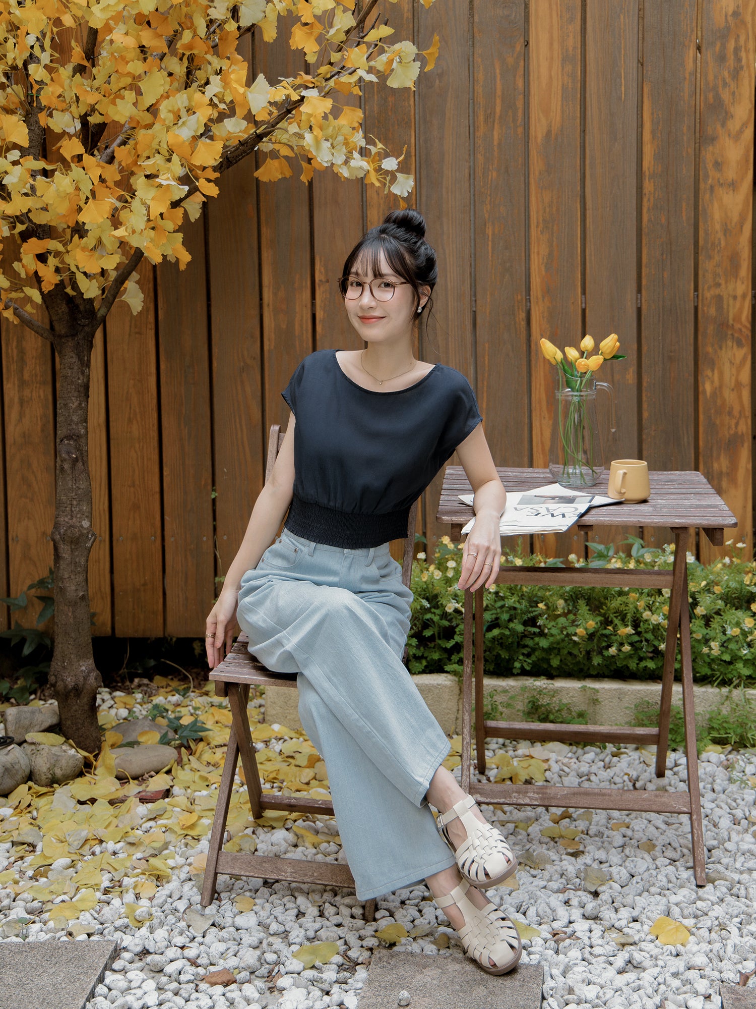 Shirring Waist Top