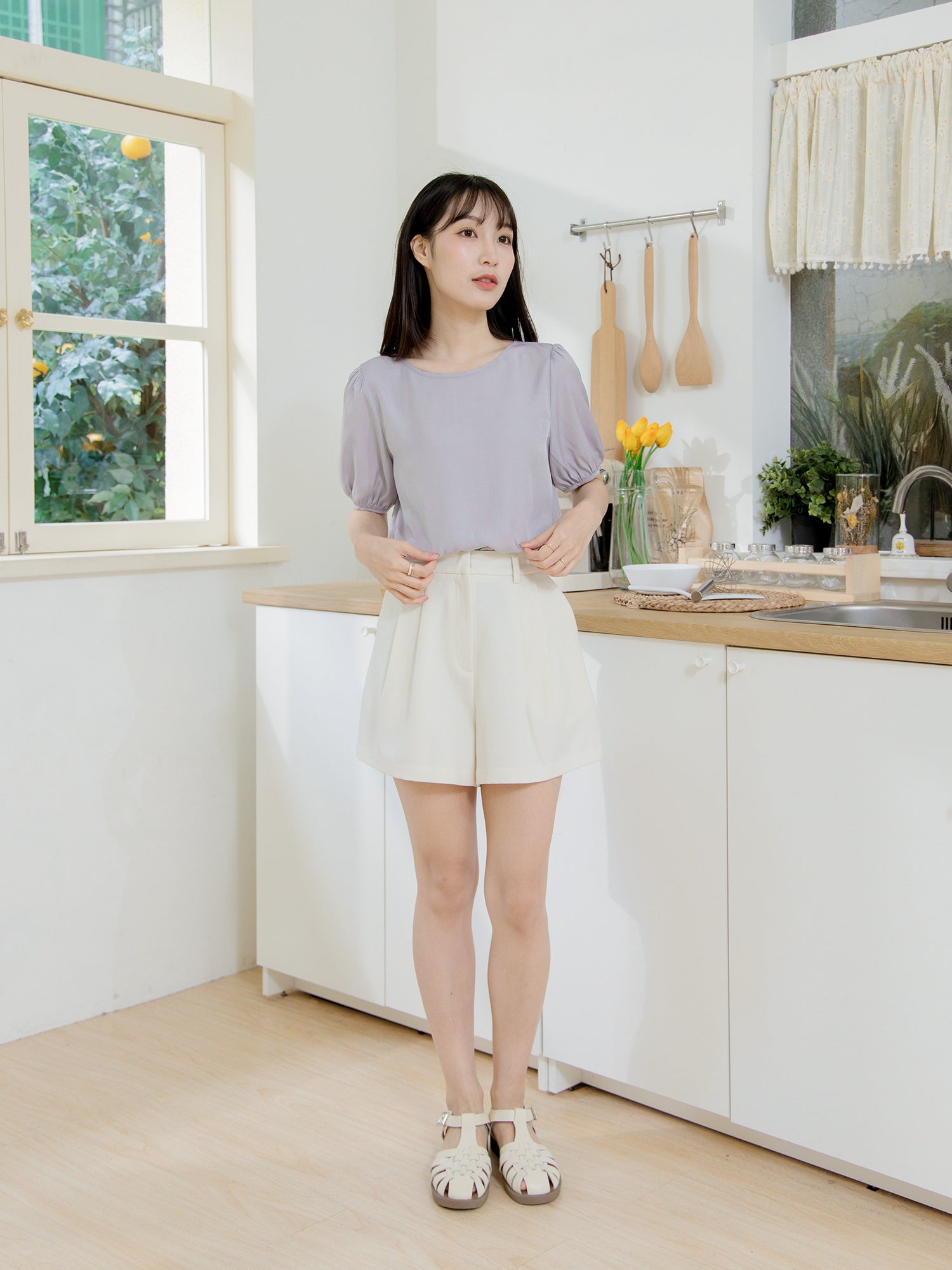 Luxe Clean Pleated Shorts