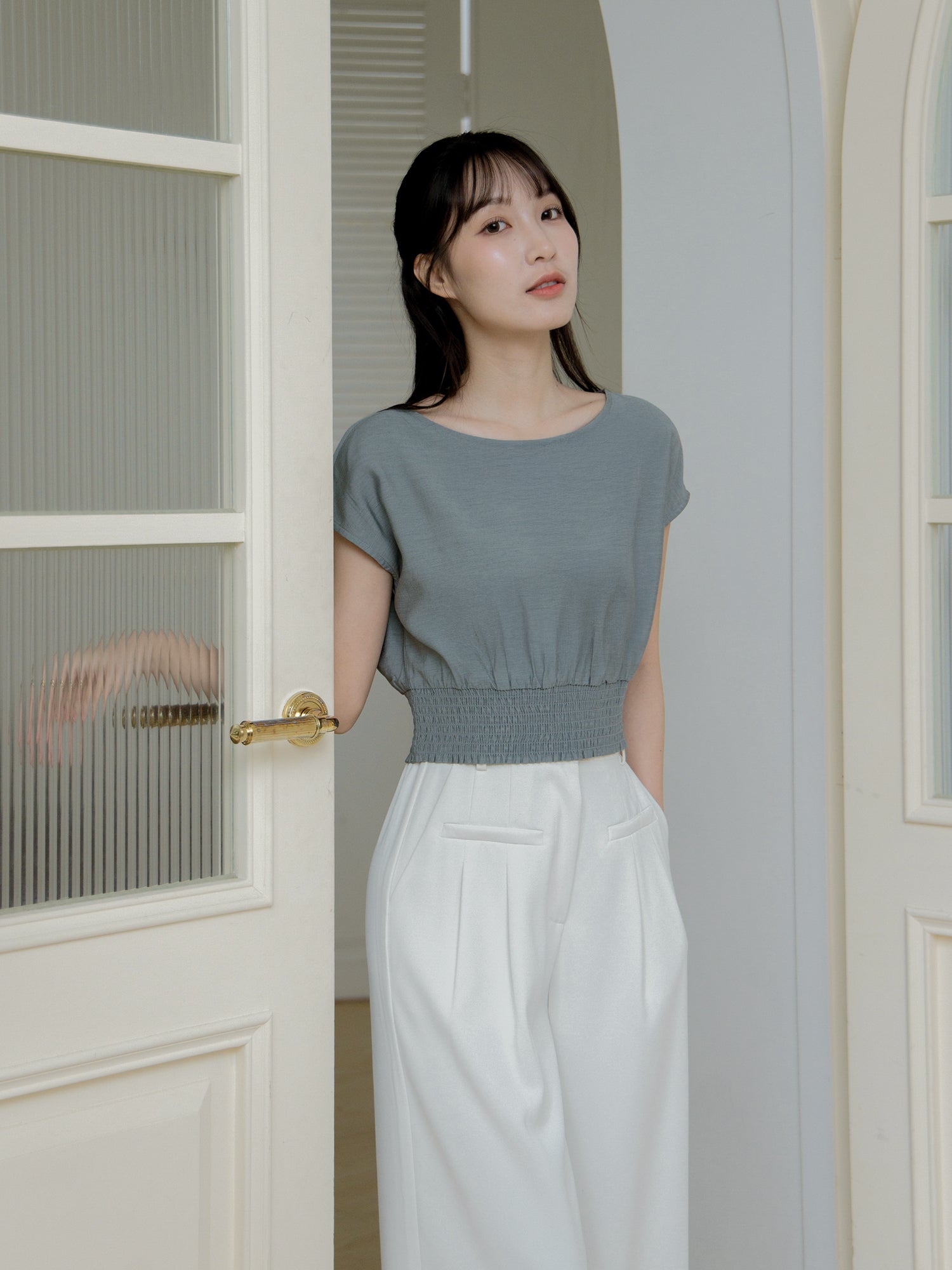 Shirring Waist Top