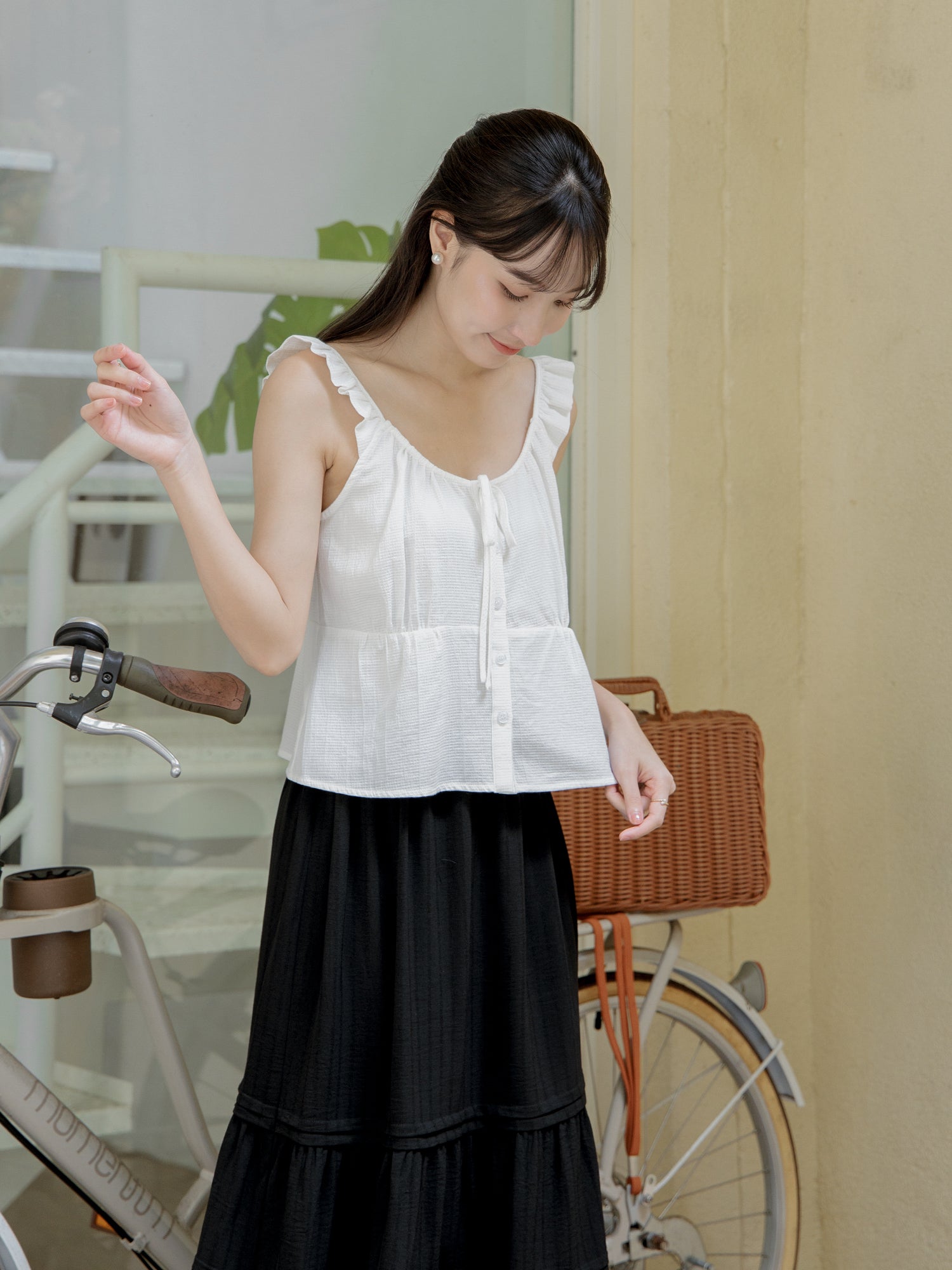 Frill Tie Sleeveless Top