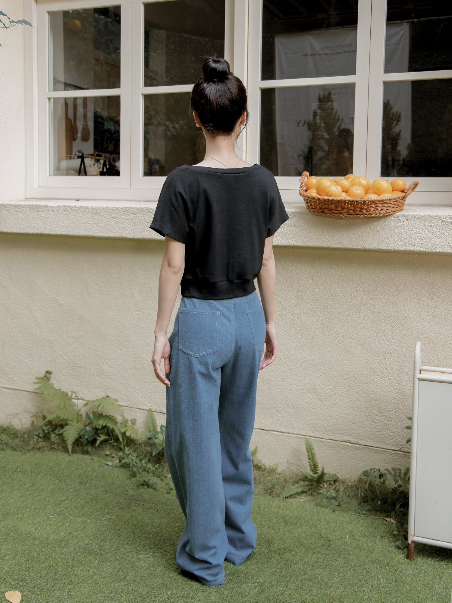 V-Neck Drop Shoulder Top