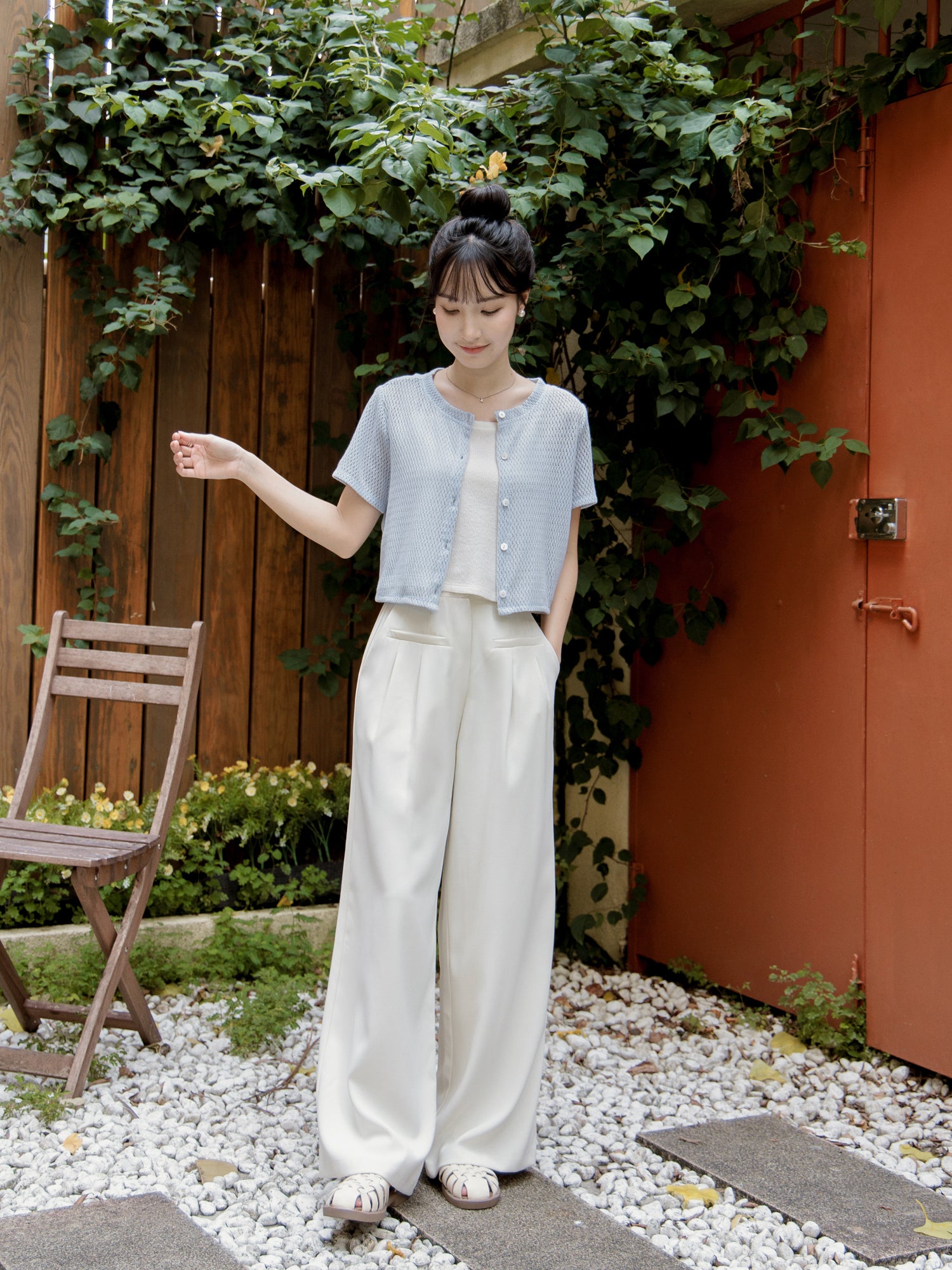 Refined Knitted Button-Up Top