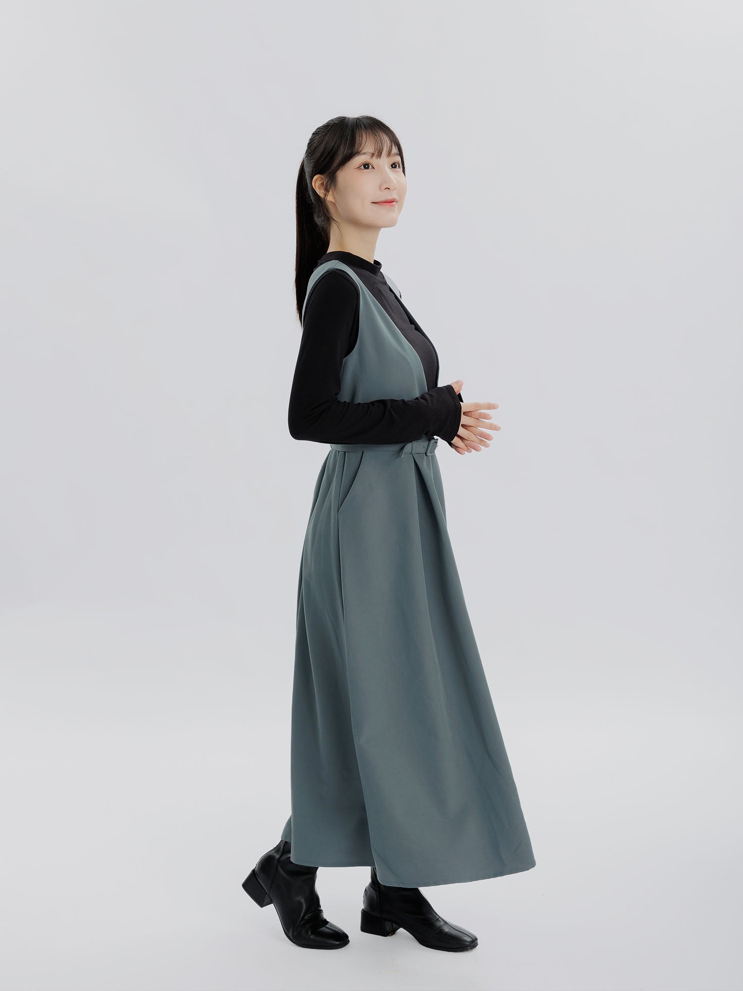 Constel V-Neck Belted Dress