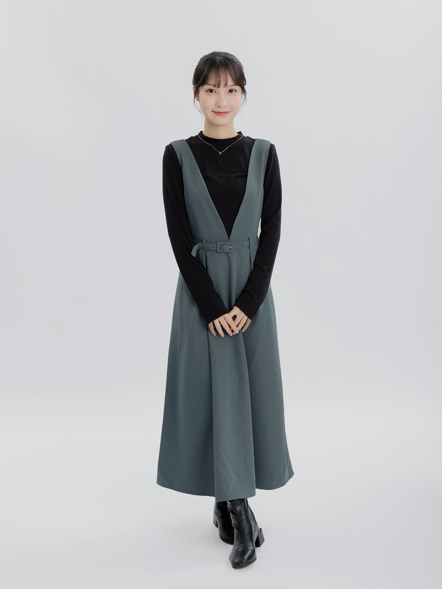 Constel V-Neck Belted Dress