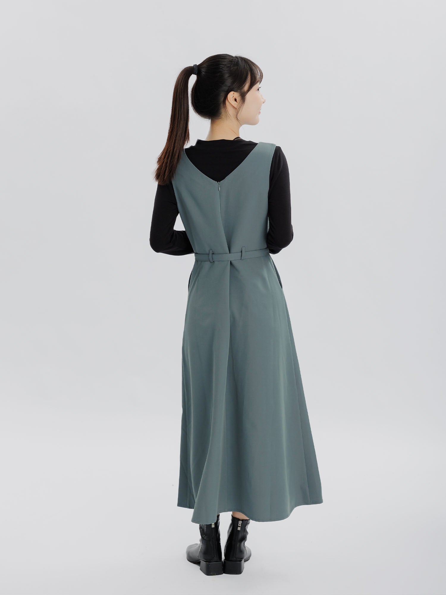 Constel V-Neck Belted Dress
