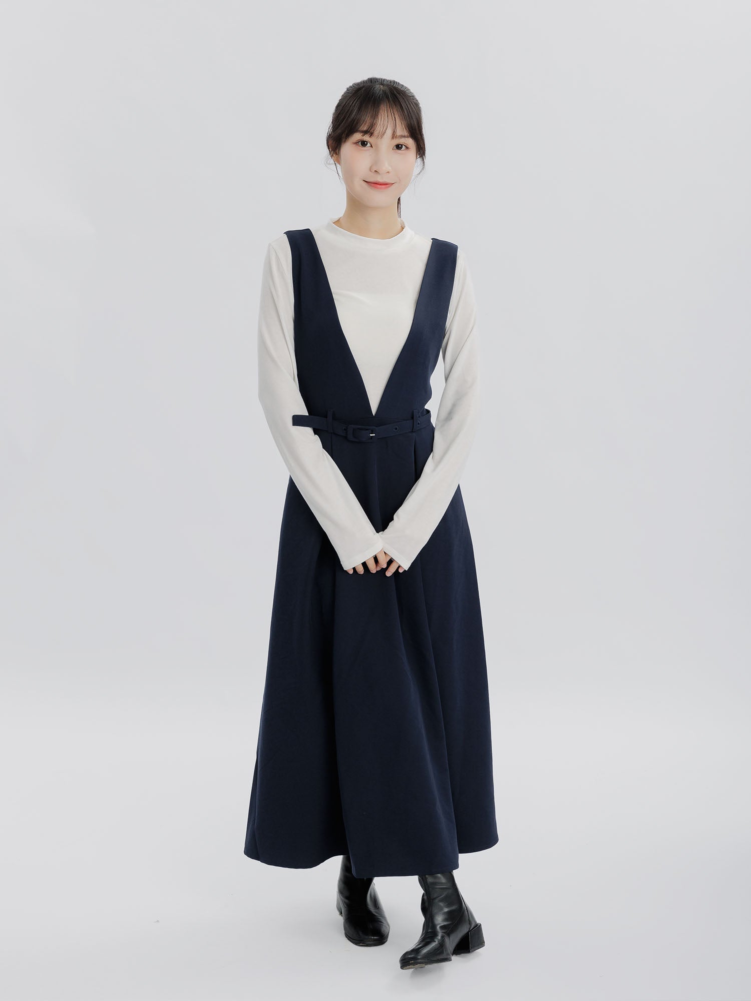 Constel V-Neck Belted Dress