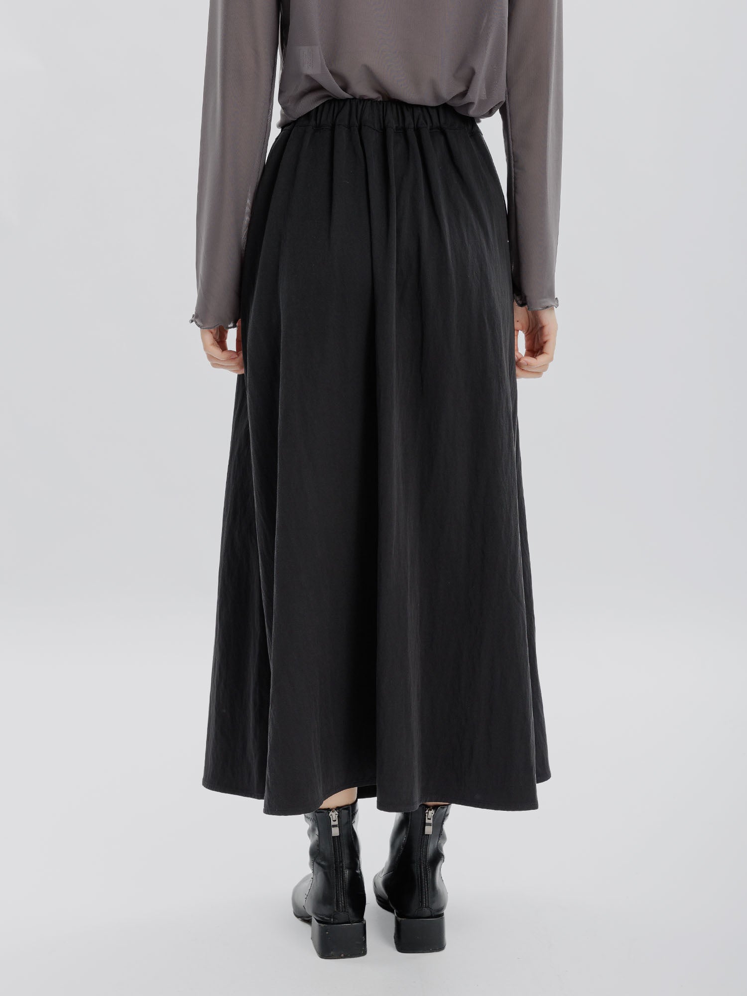 Moonlit Side Pleated Skirt