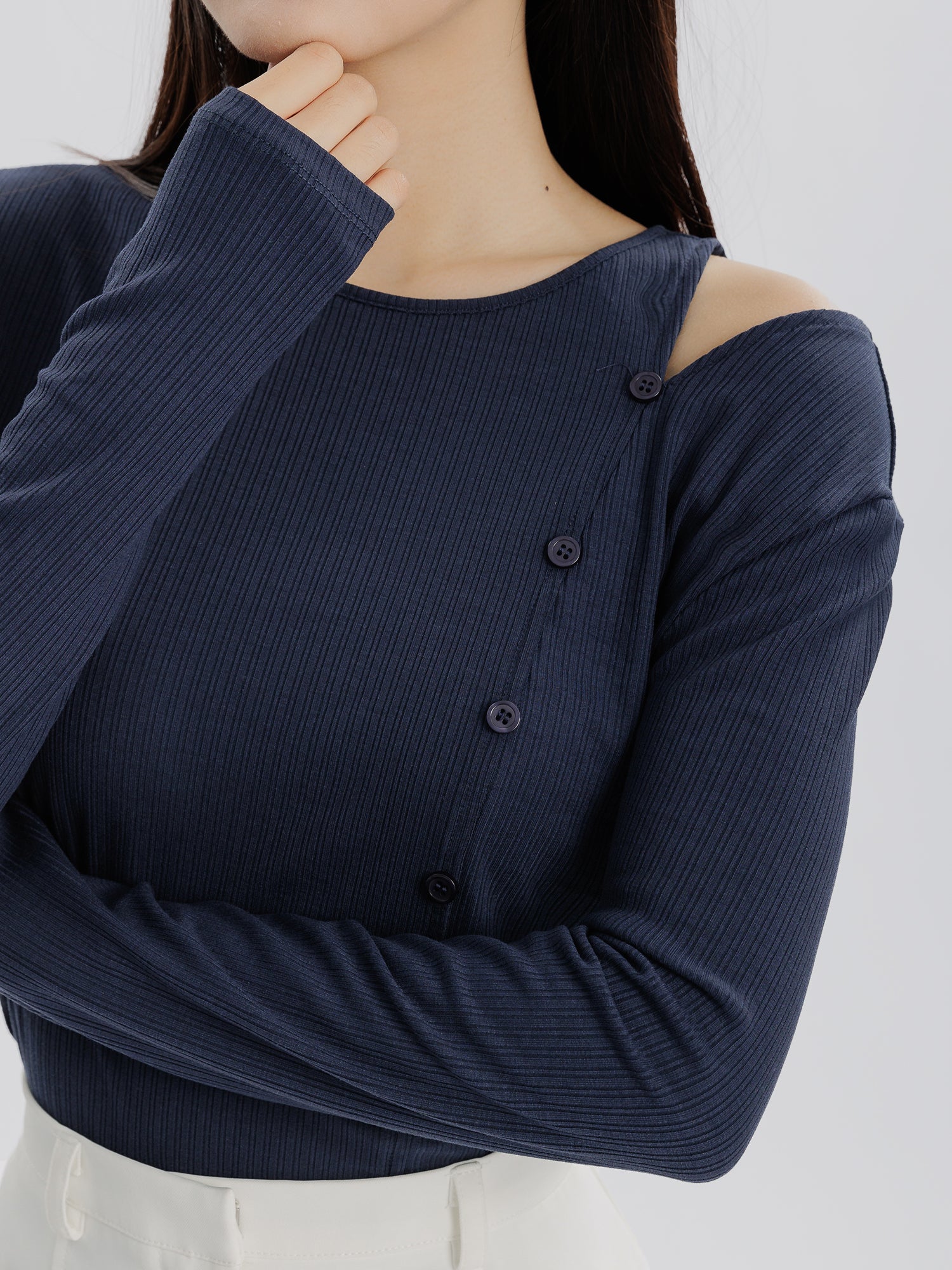 Lucia Cut Out Buttoned Top