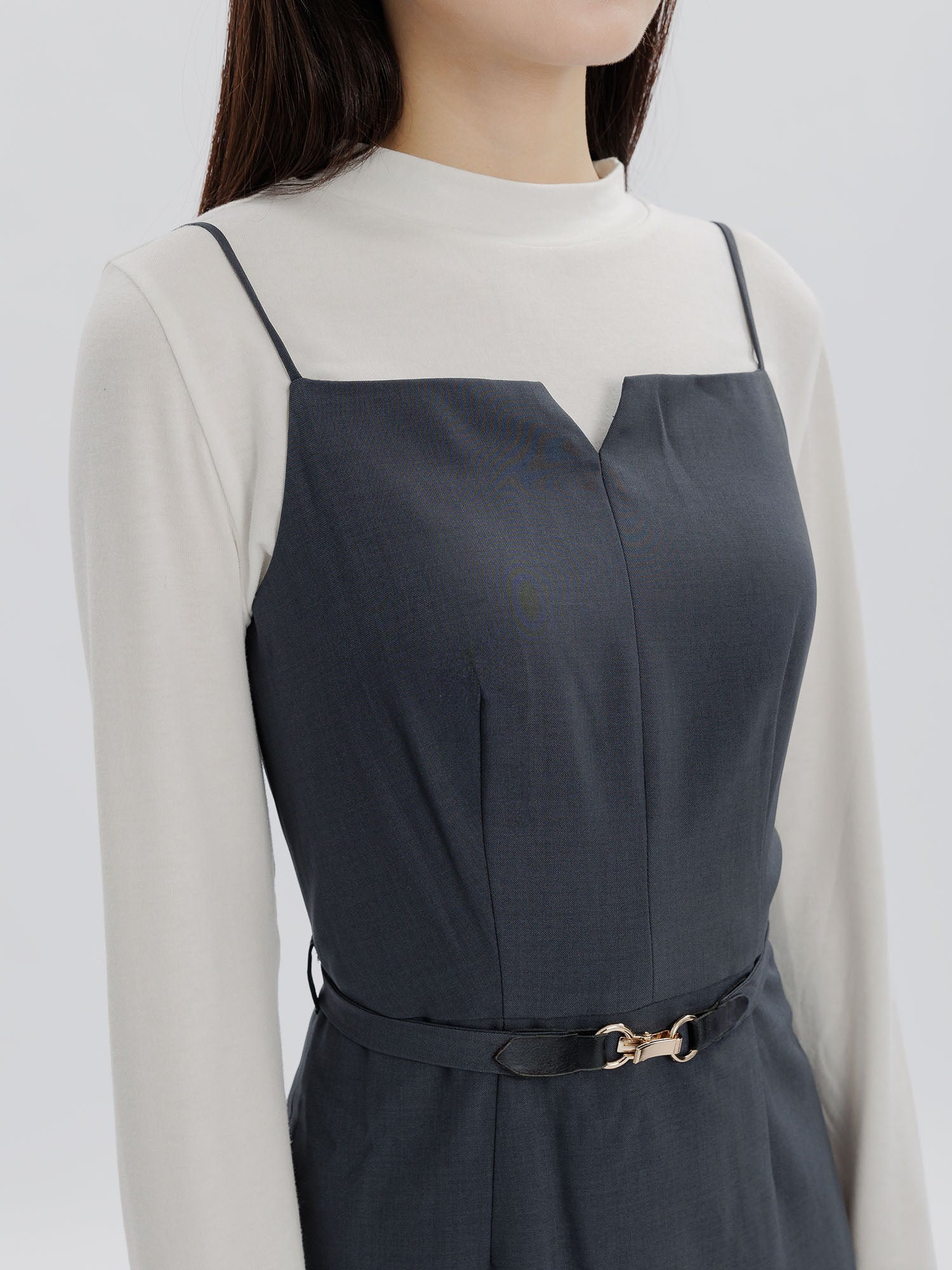 River Buckle Midi Dress