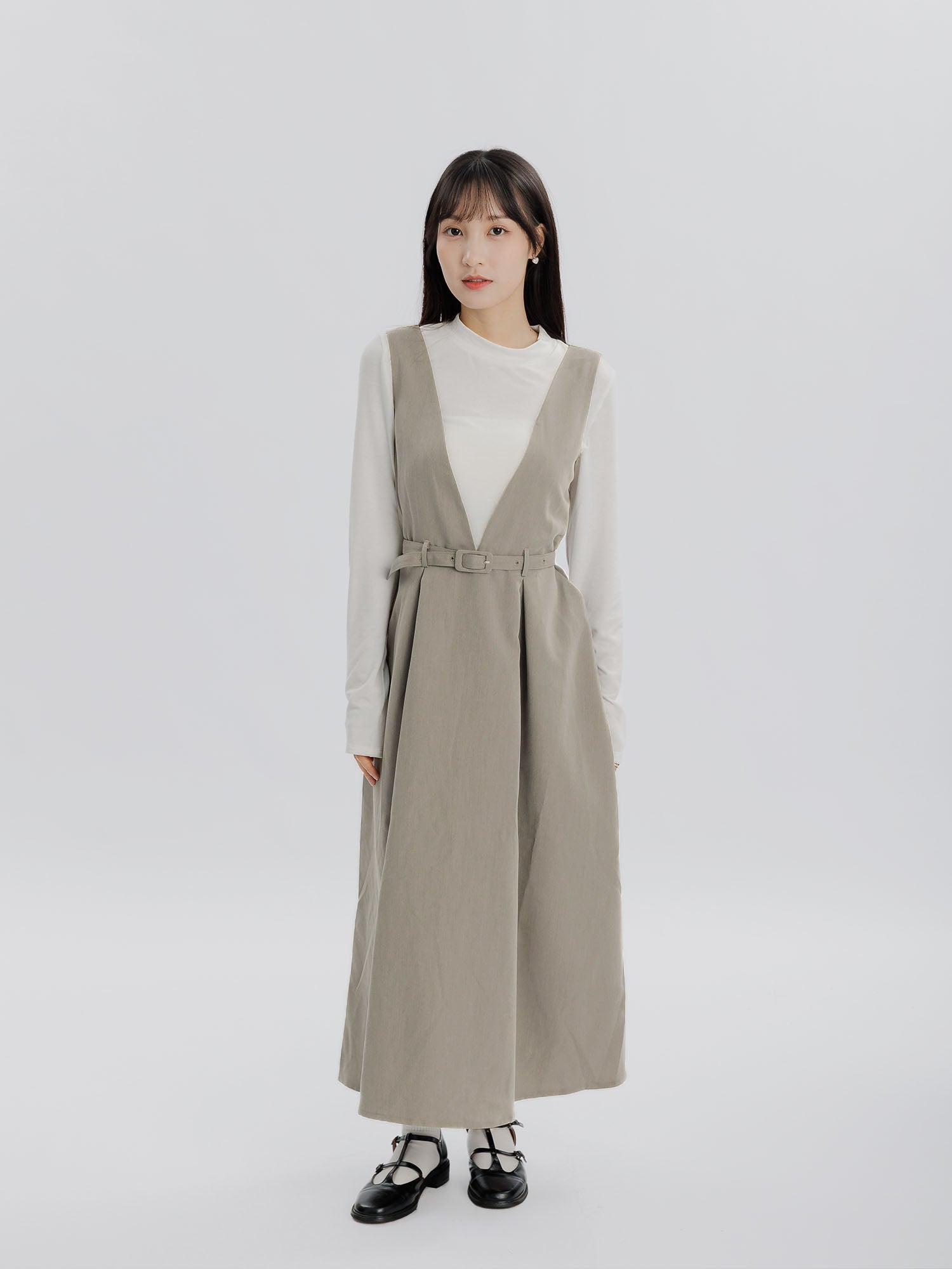 Constel V-Neck Belted Dress