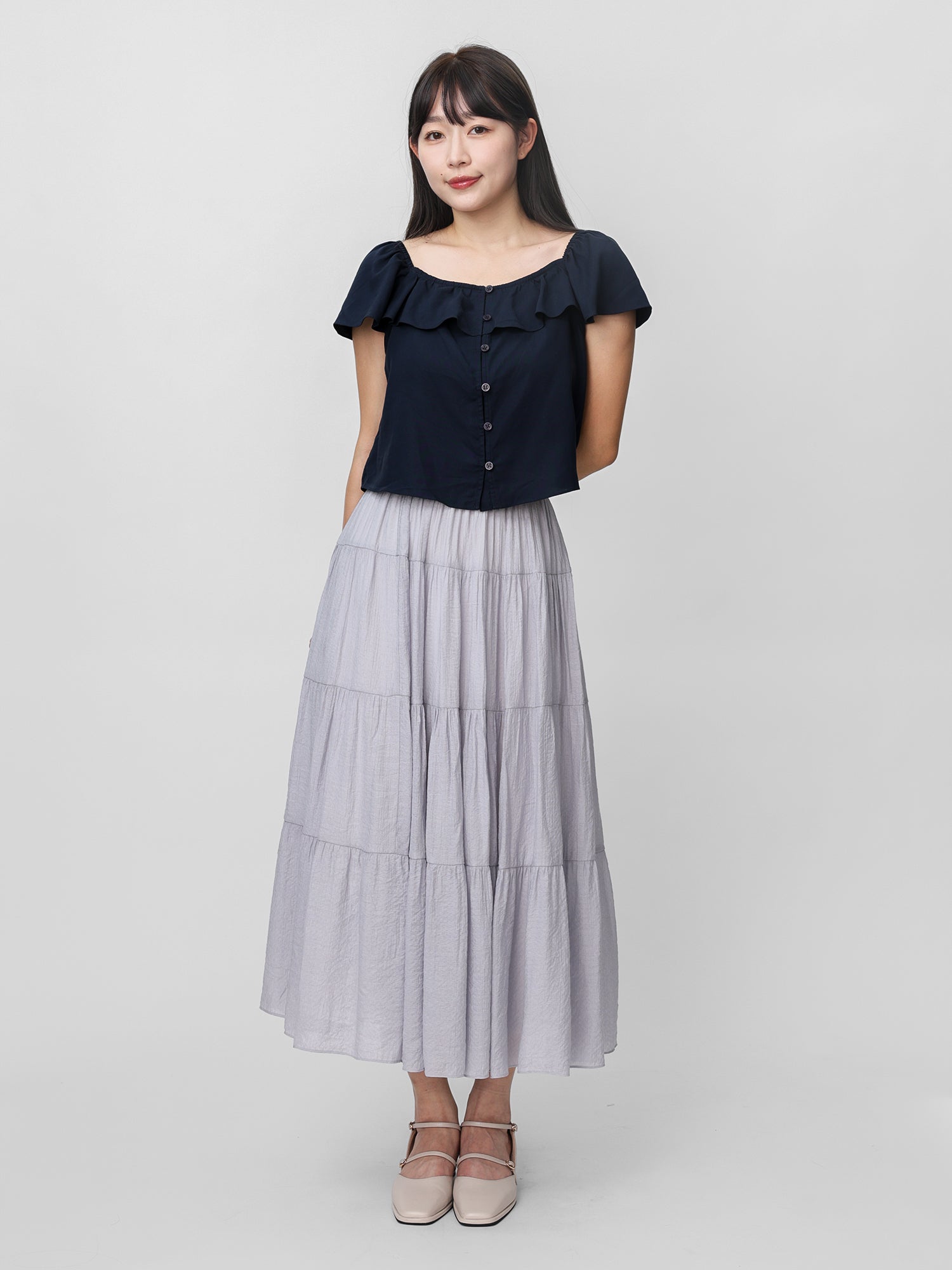 Elowen Frill Neck Top*