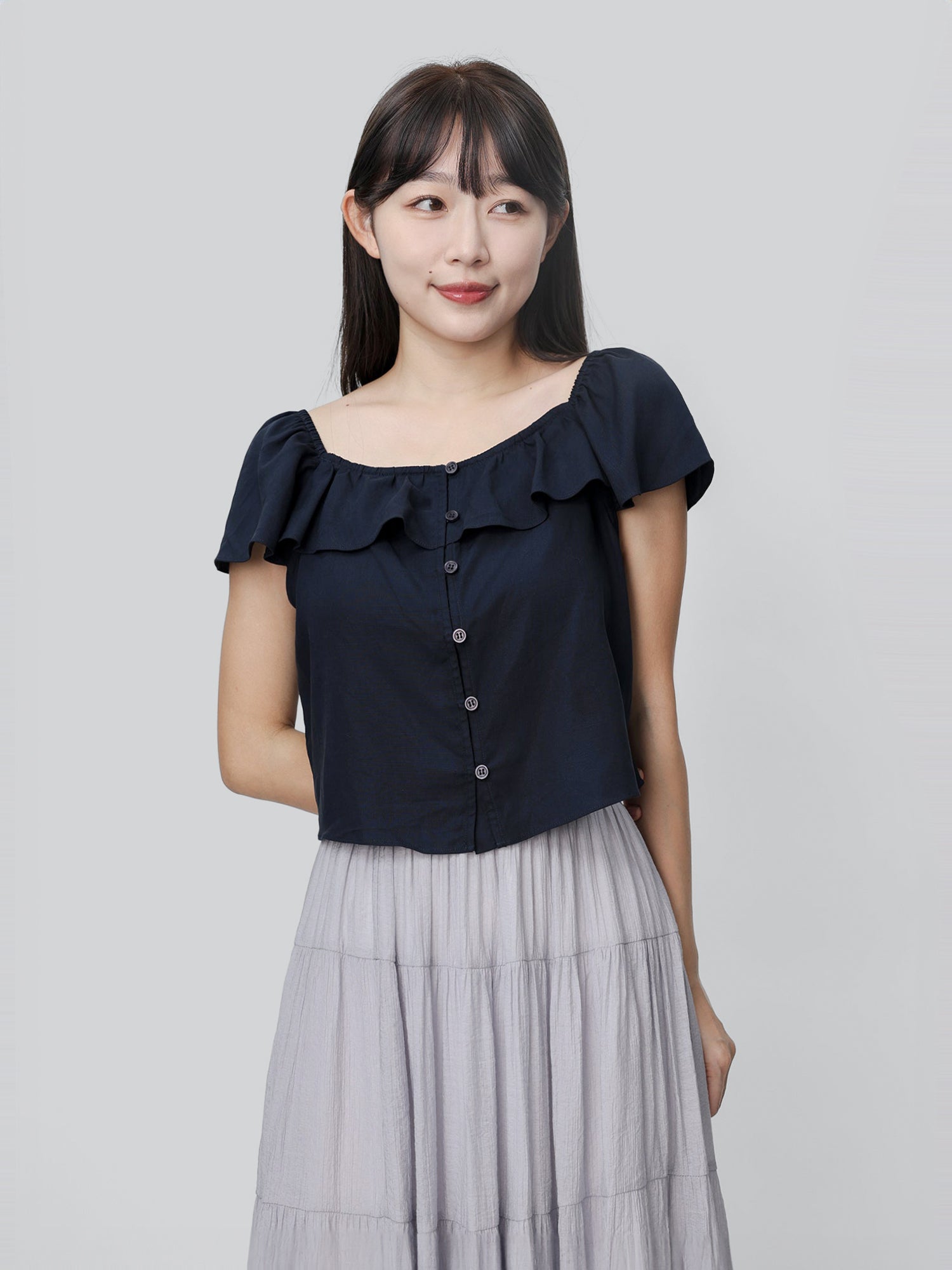 Elowen Frill Neck Top*