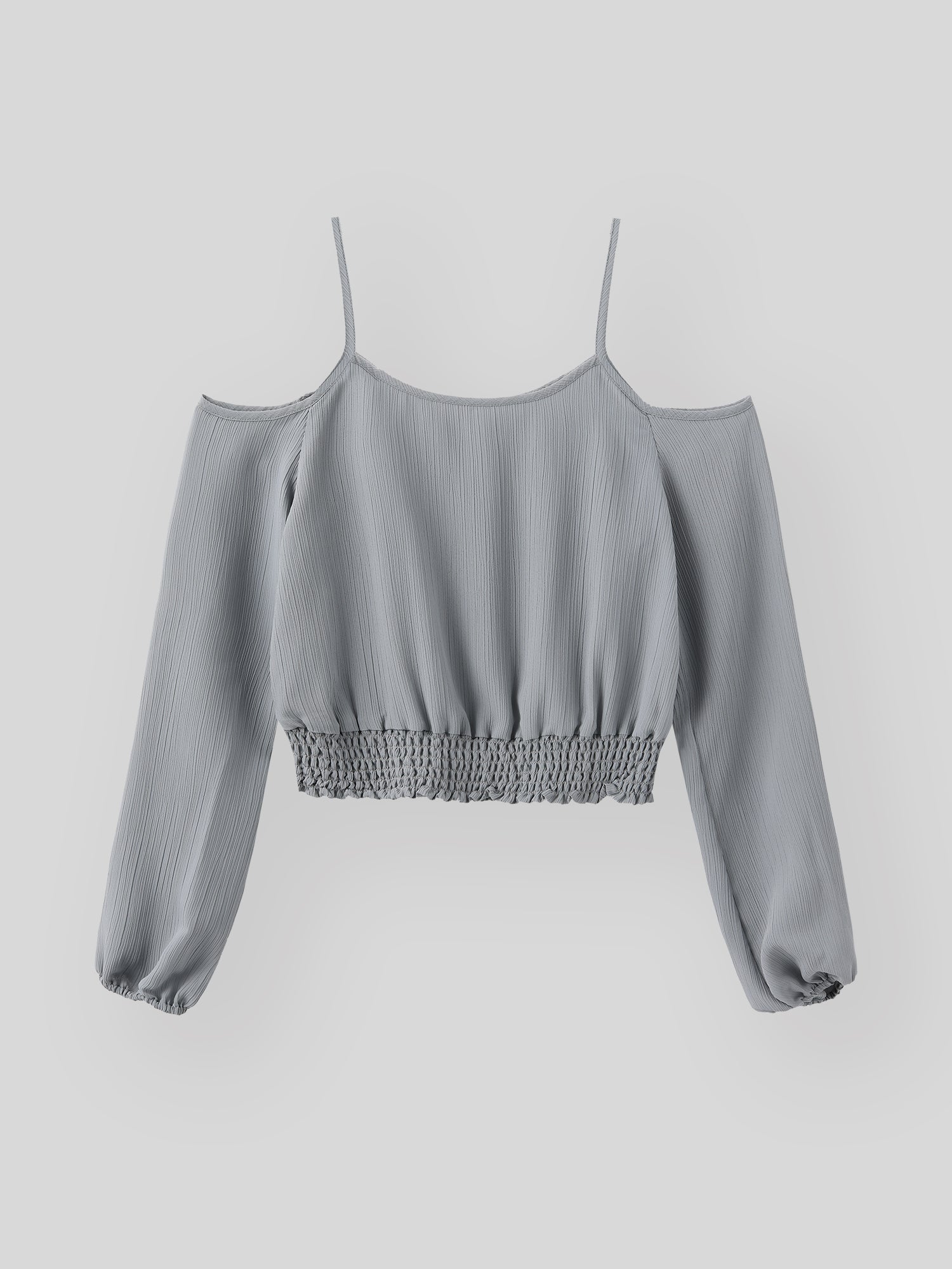Cold Shoulder Shirring Top