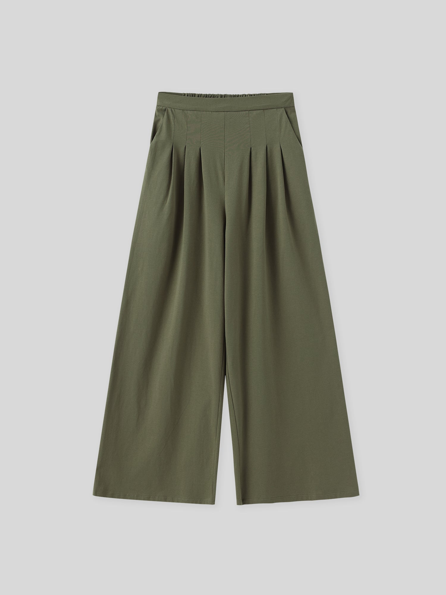 Cotton Pleated Wide Leg Pants (3 Colours)