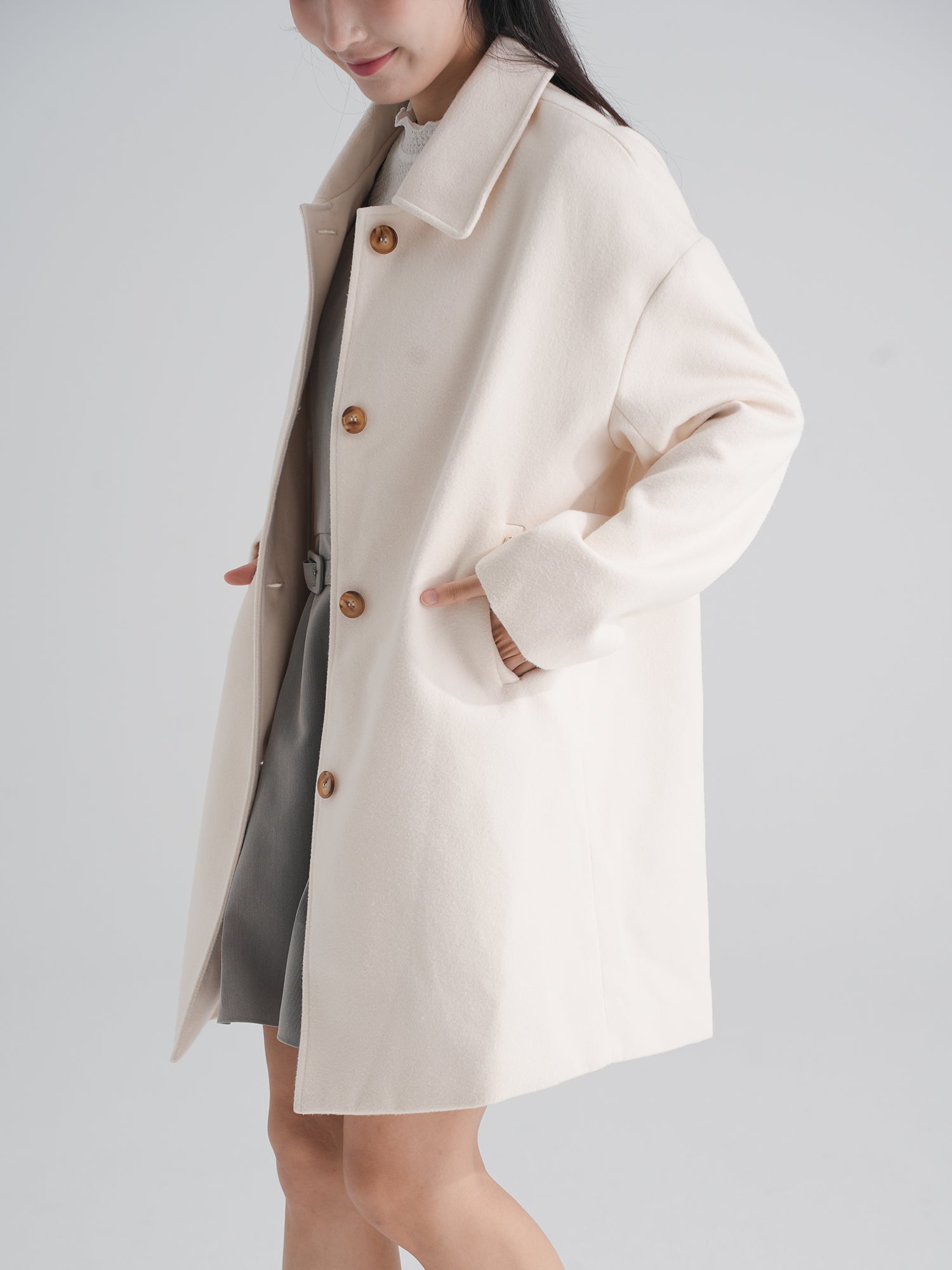 Remy Cute Collared Button Coat*