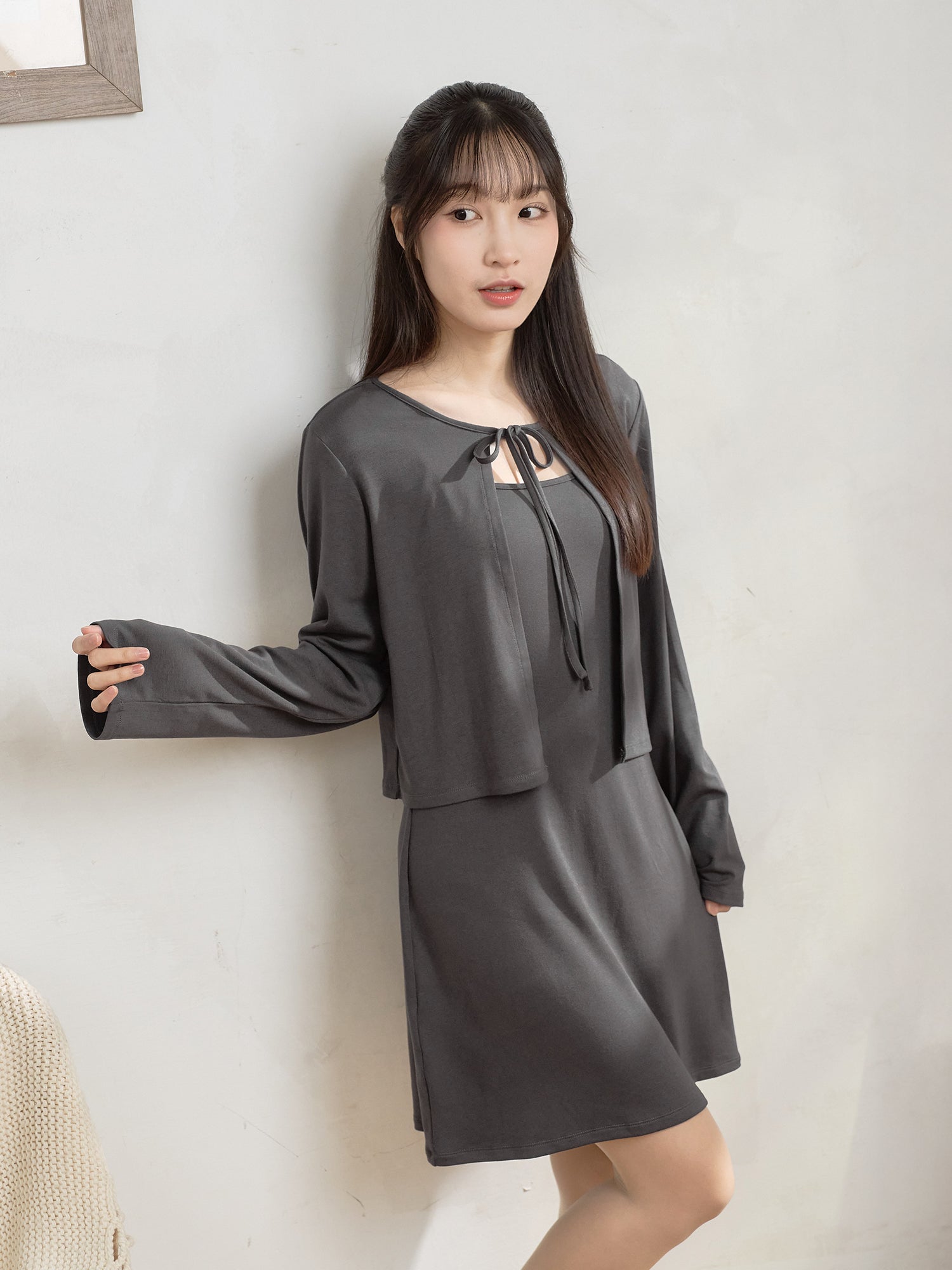 小外套吊帶裙套裝