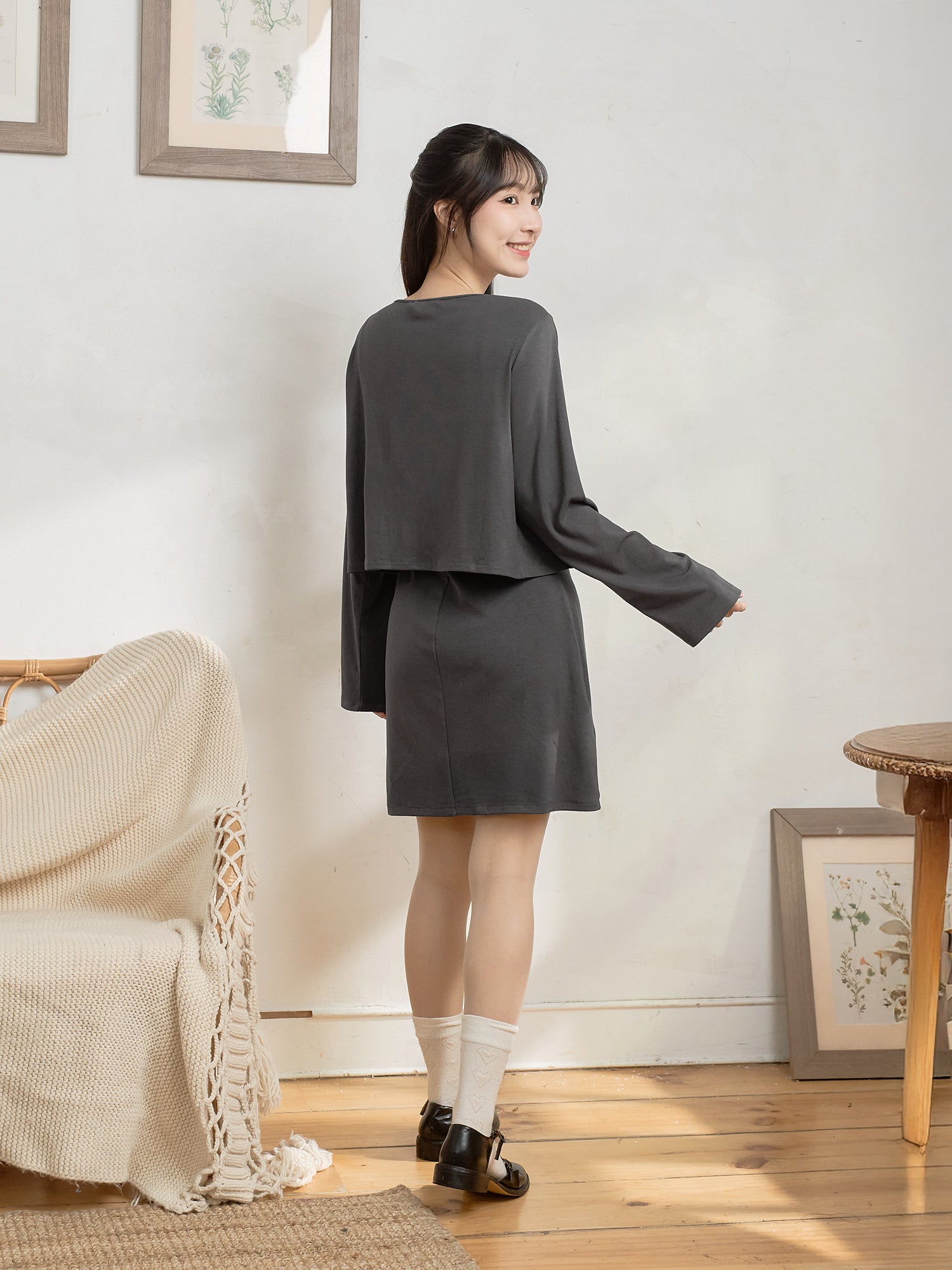 小外套吊帶裙套裝