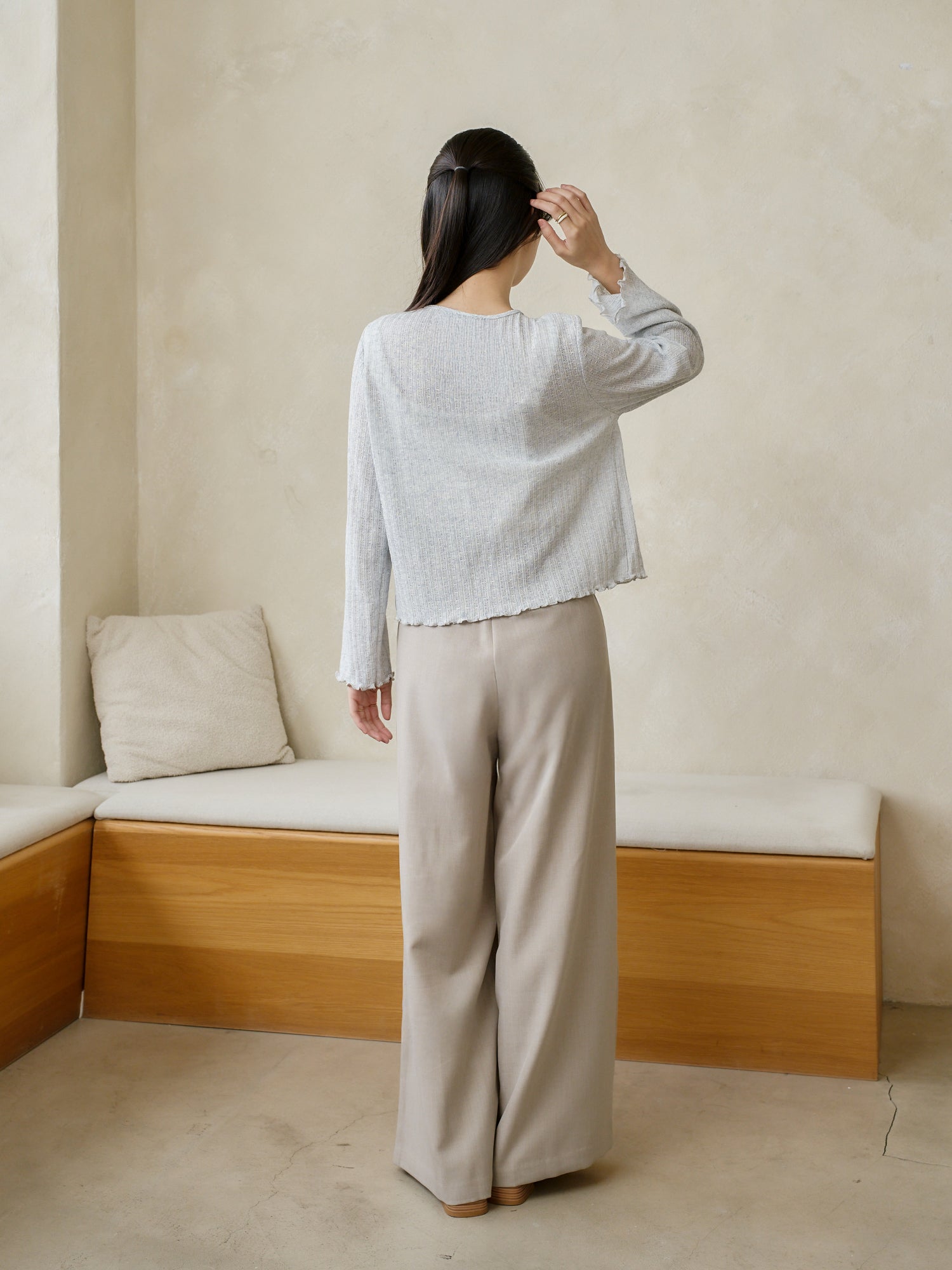 Crochet Tie Neck Cardigan