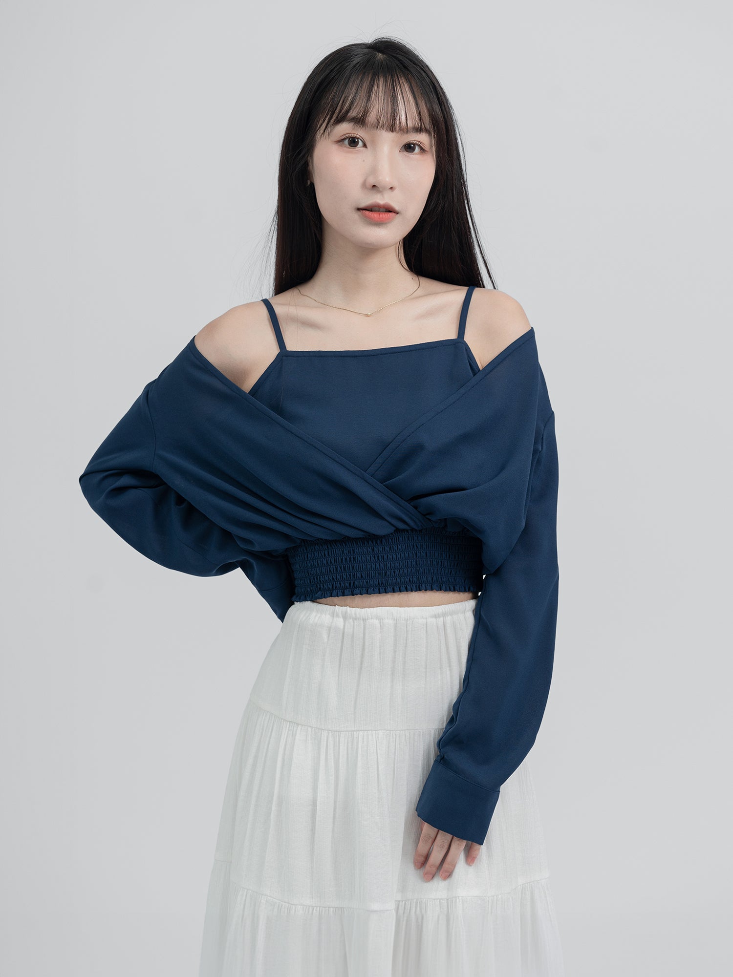 Madison V領假兩件上衣