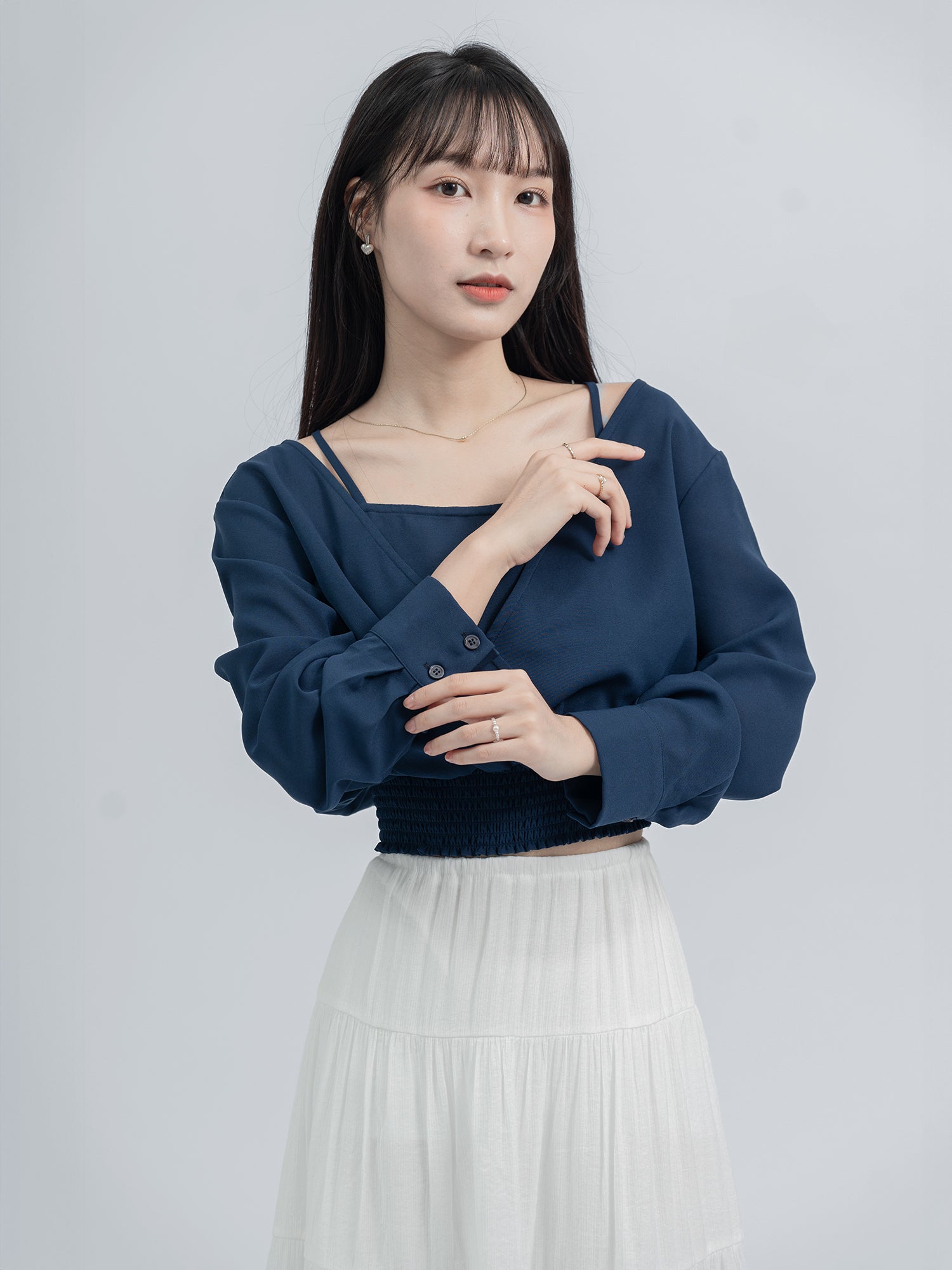 Madison V領假兩件上衣
