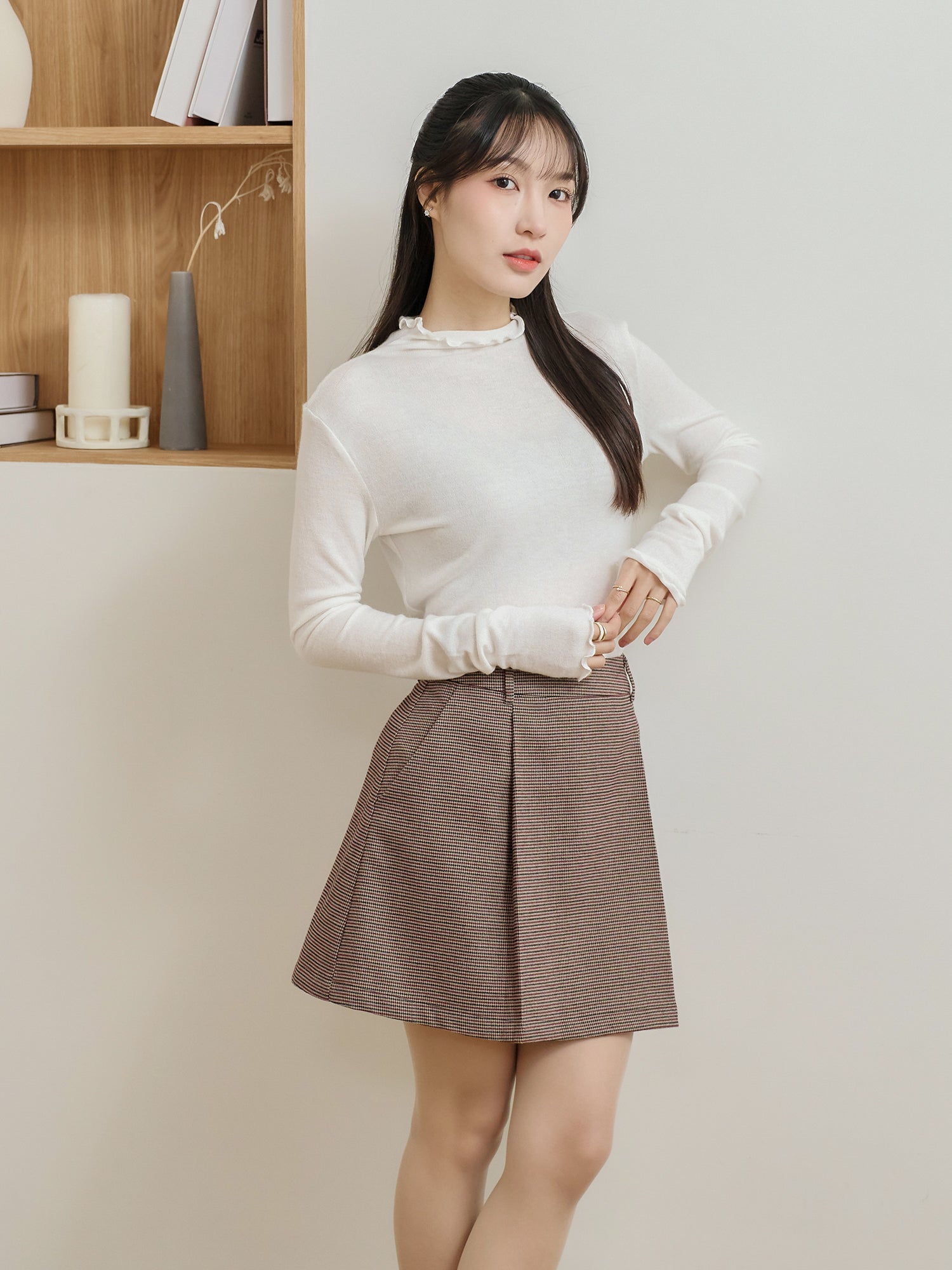 Houndstooth Mini Skirt