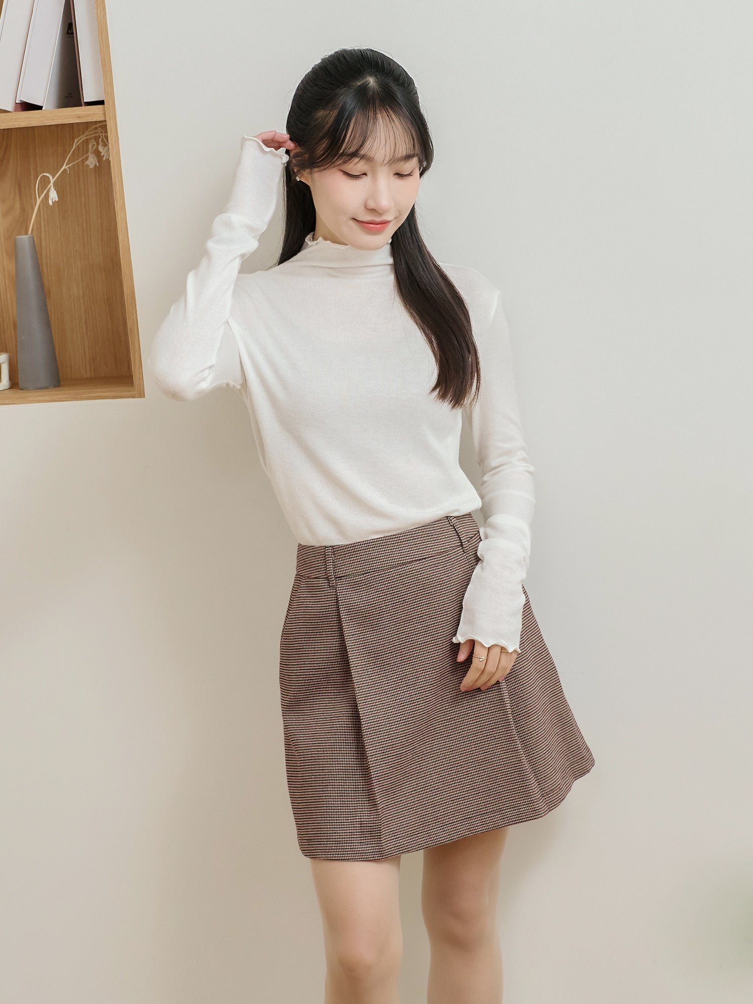 Houndstooth Mini Skirt