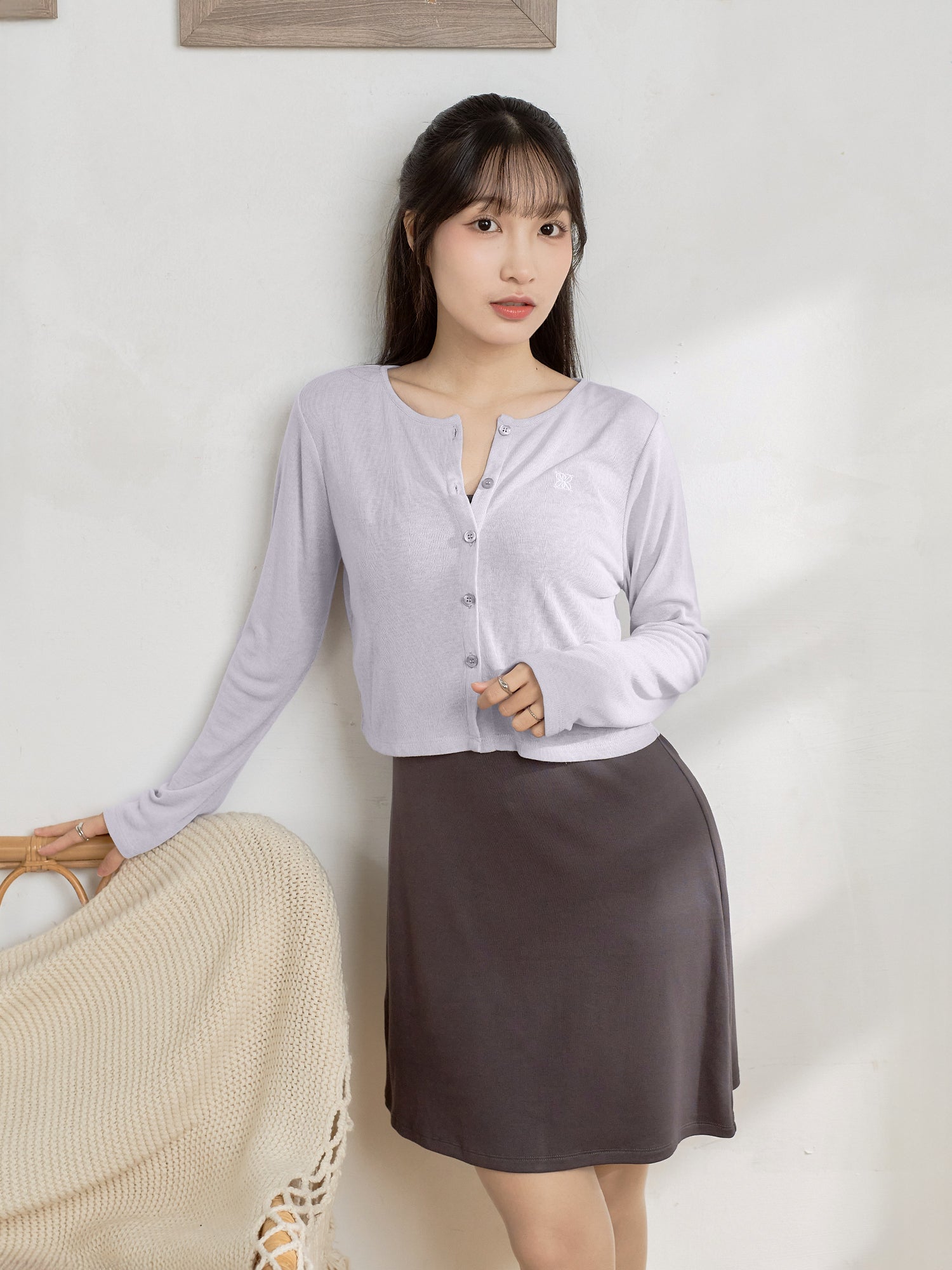 柔軟薄針織外套