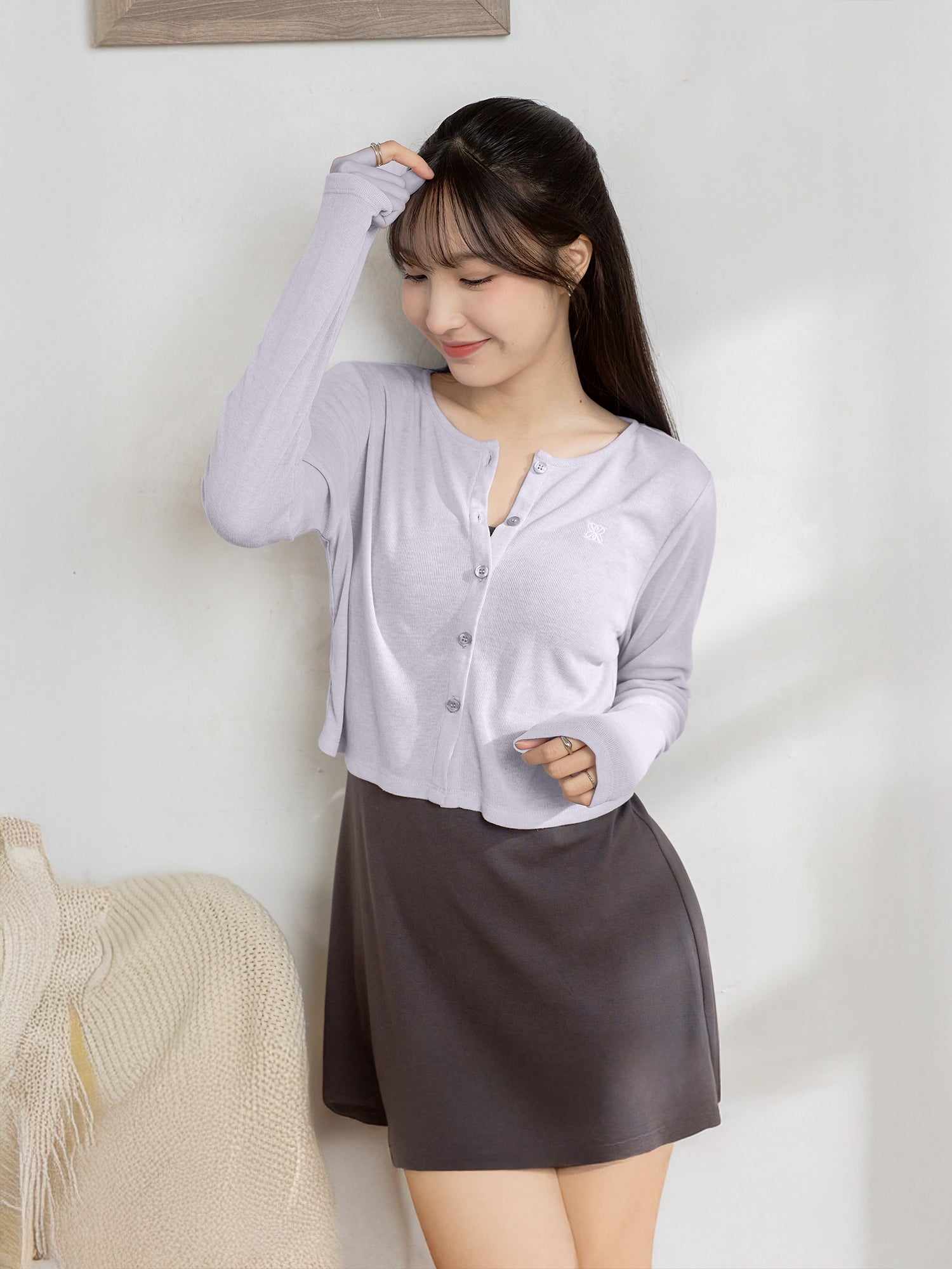 柔軟薄針織外套