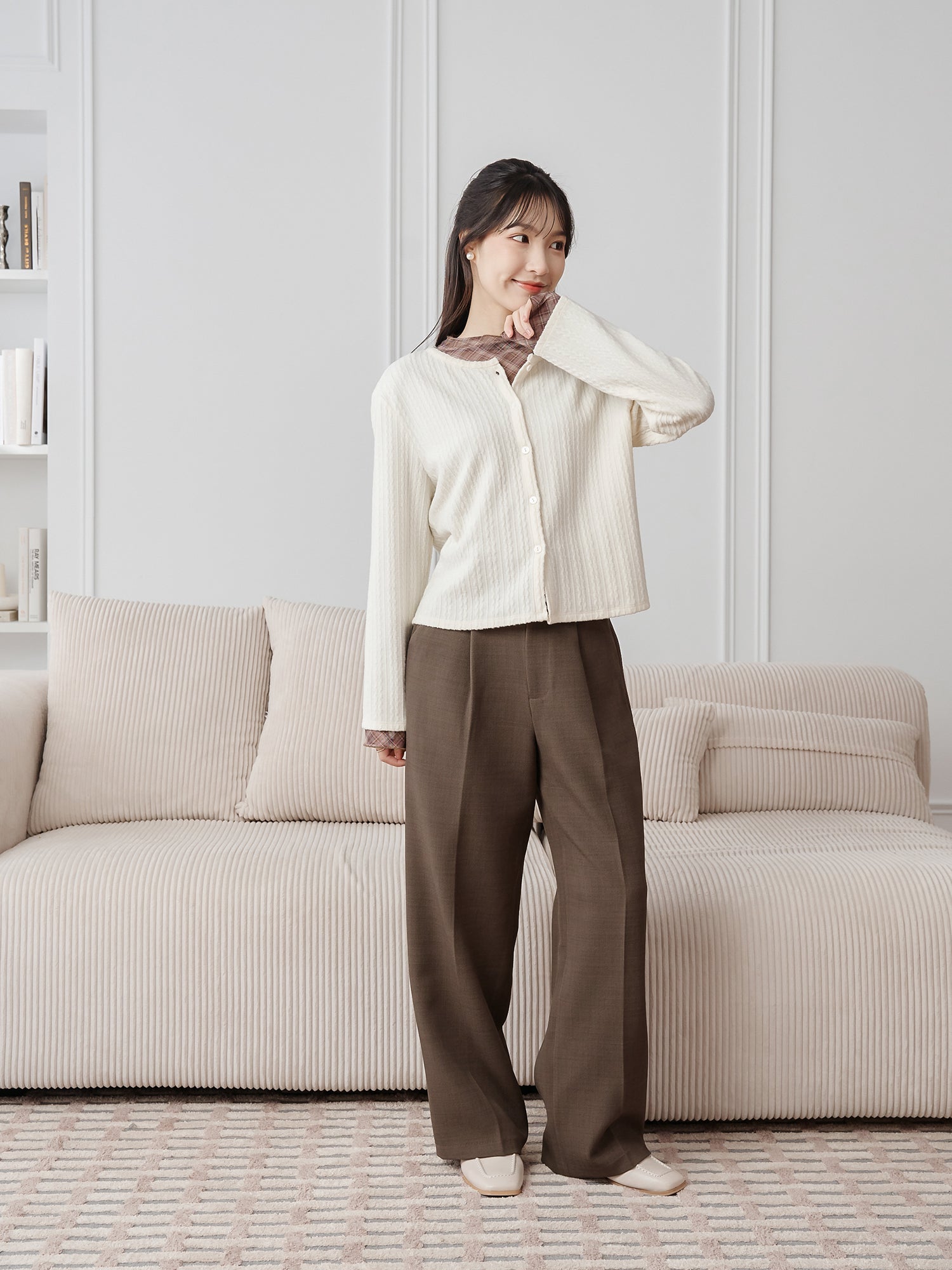 Furry Cable Cardigan