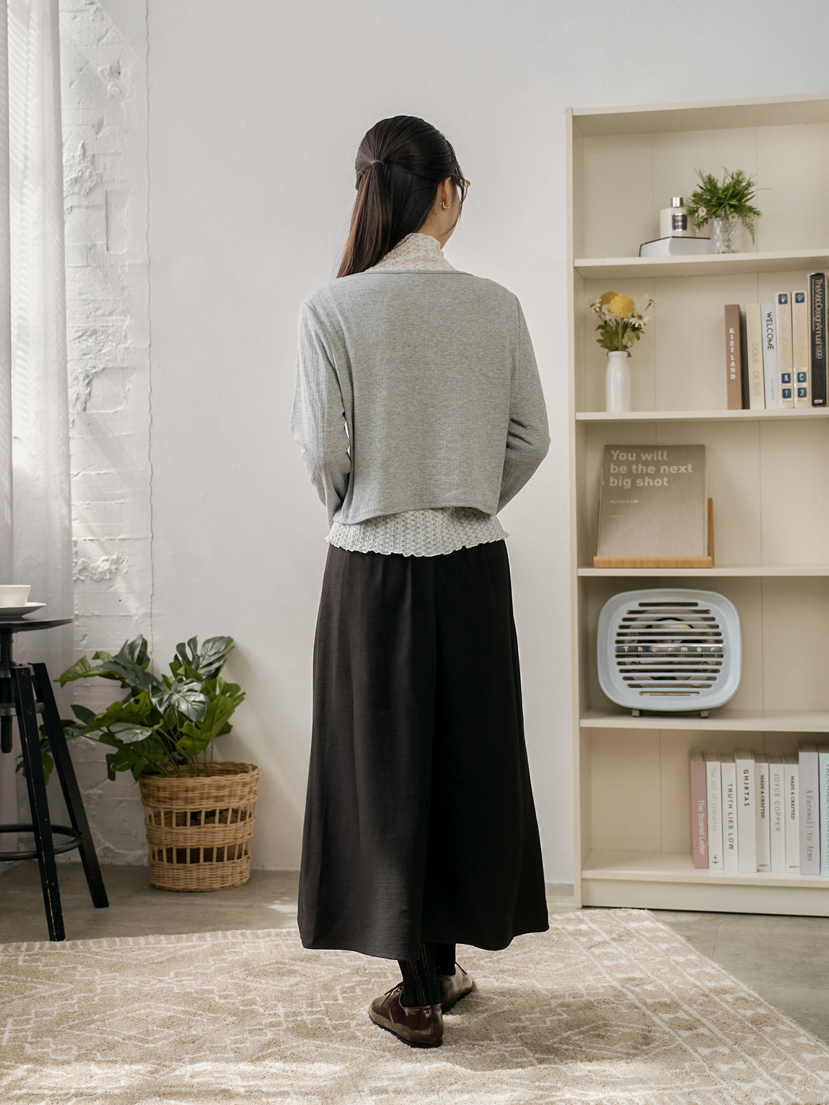 Romantic Buttoned Tie Knit Cardigan
