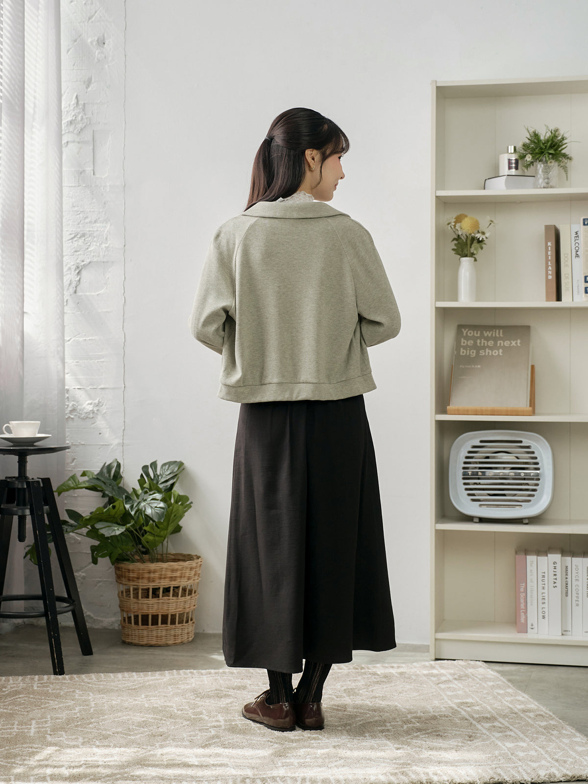 Soft Touch Cashmere Zip-Up Top