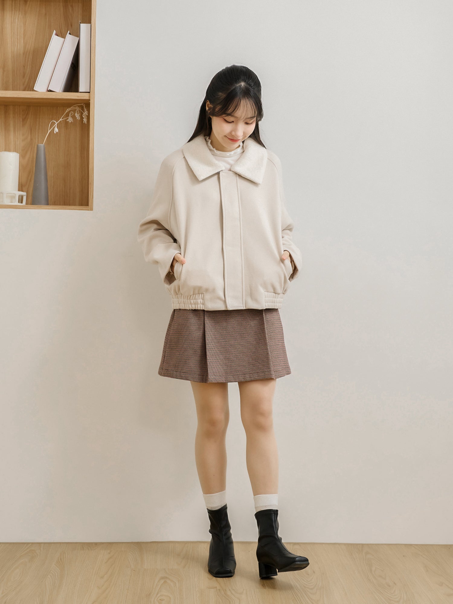 Premium Bomber Coat (Detachable Fluffy Collar)