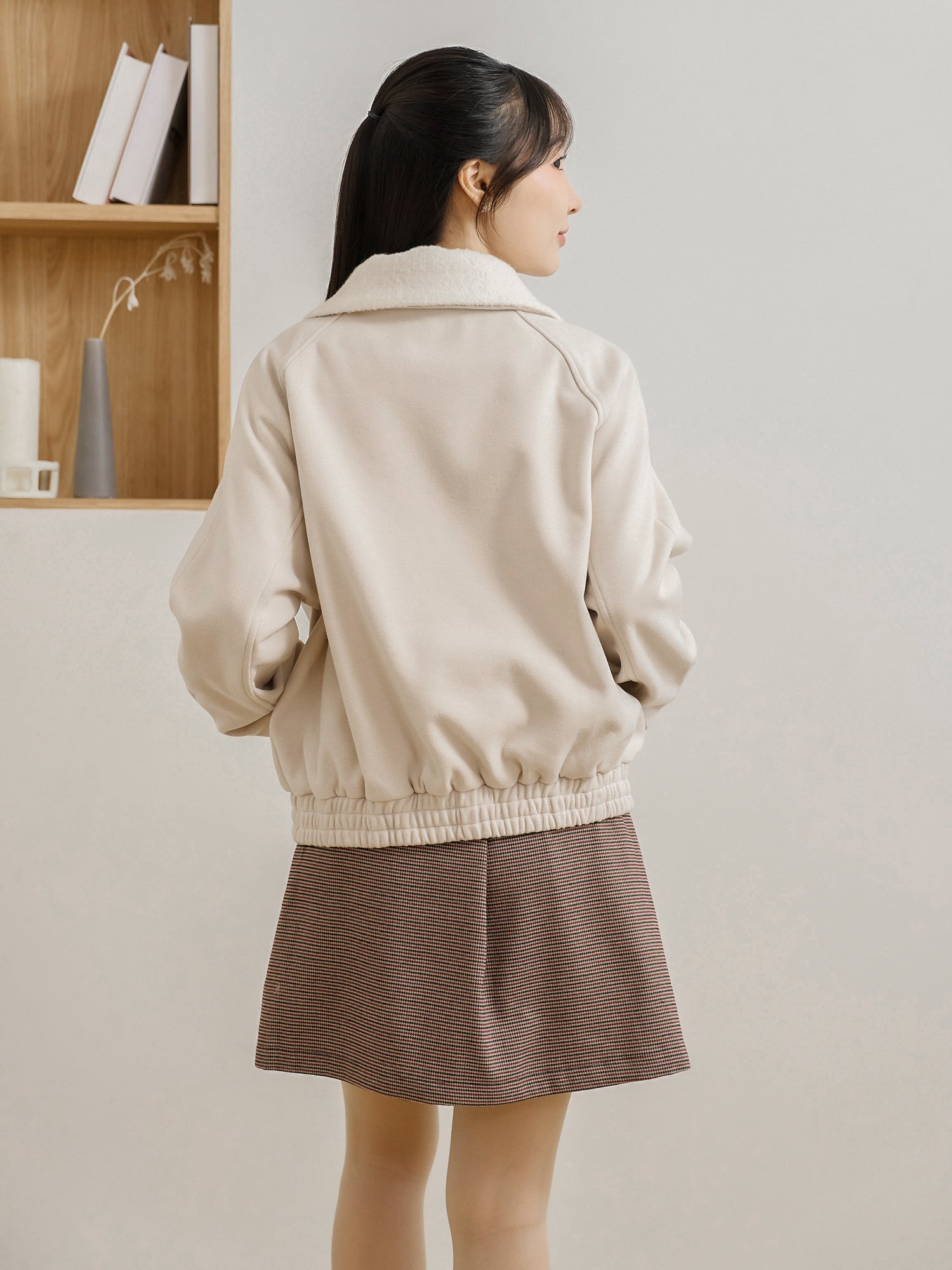 Premium Bomber Coat (Detachable Fluffy Collar)