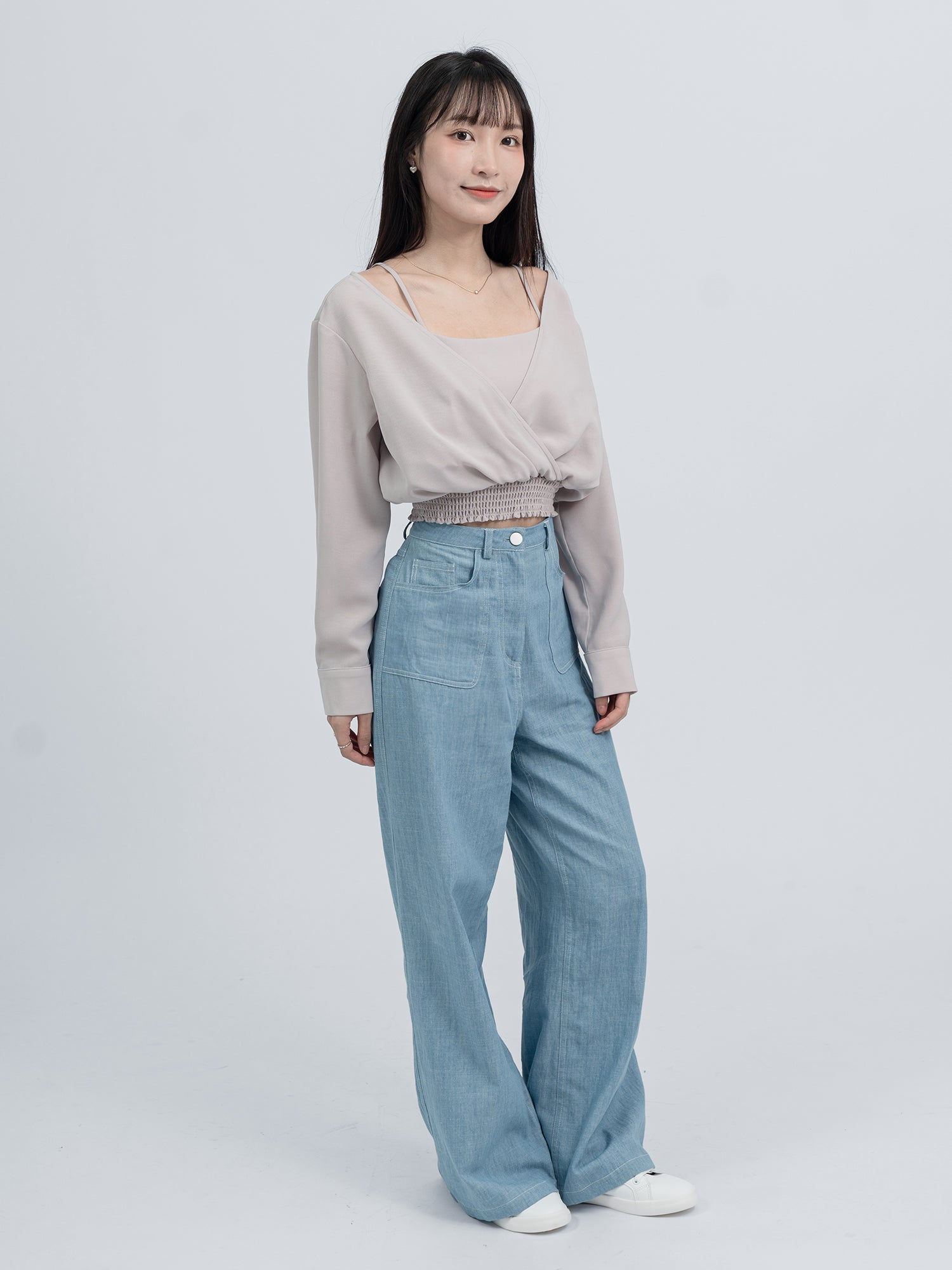 Madison V領假兩件上衣