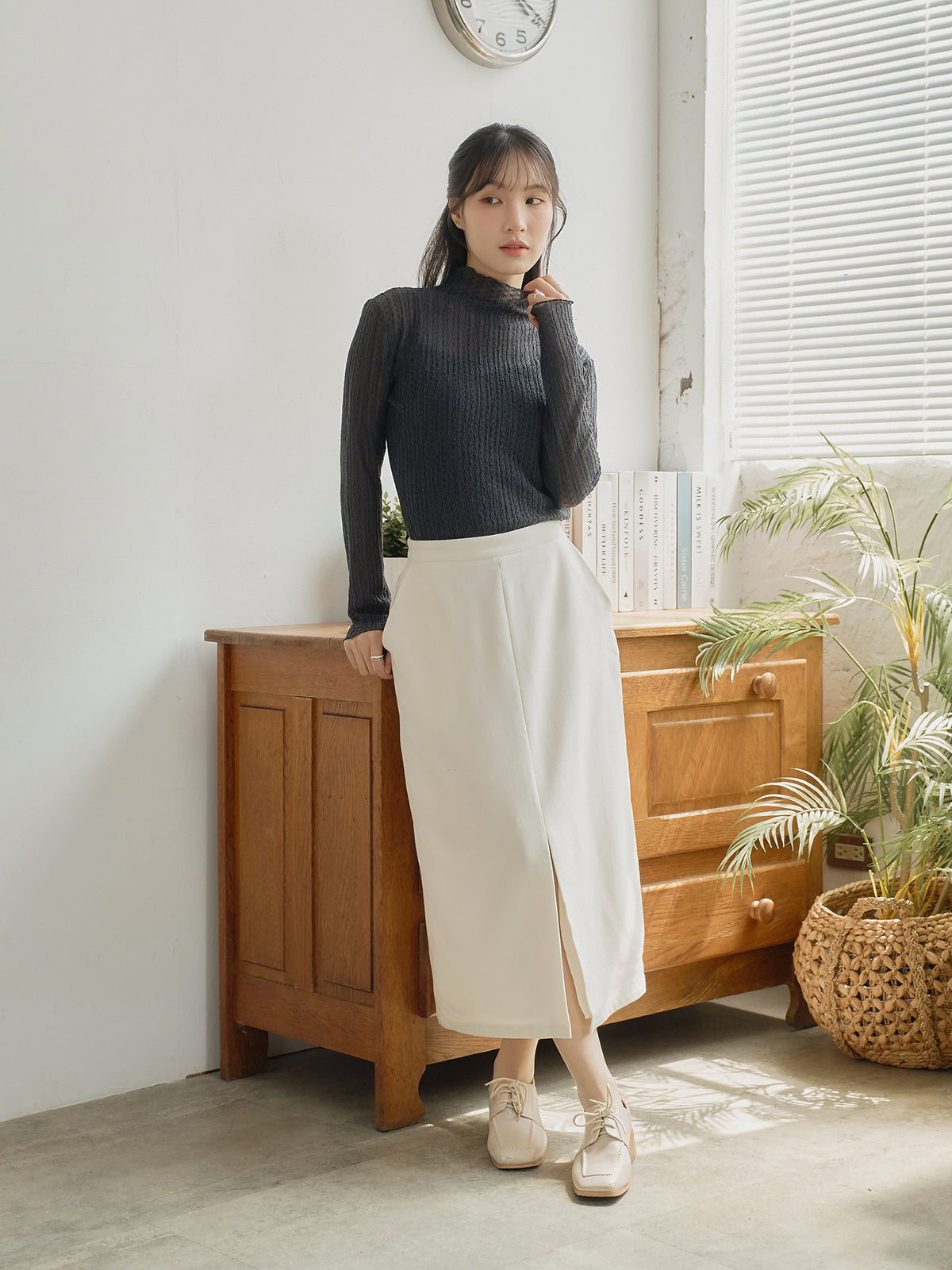 Lace High Neck Top