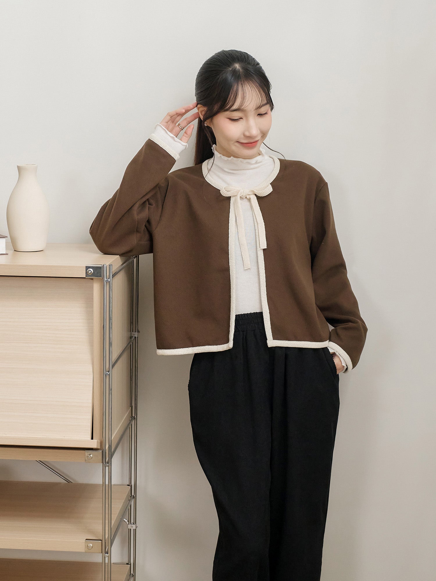 Premium Tie Front Coat