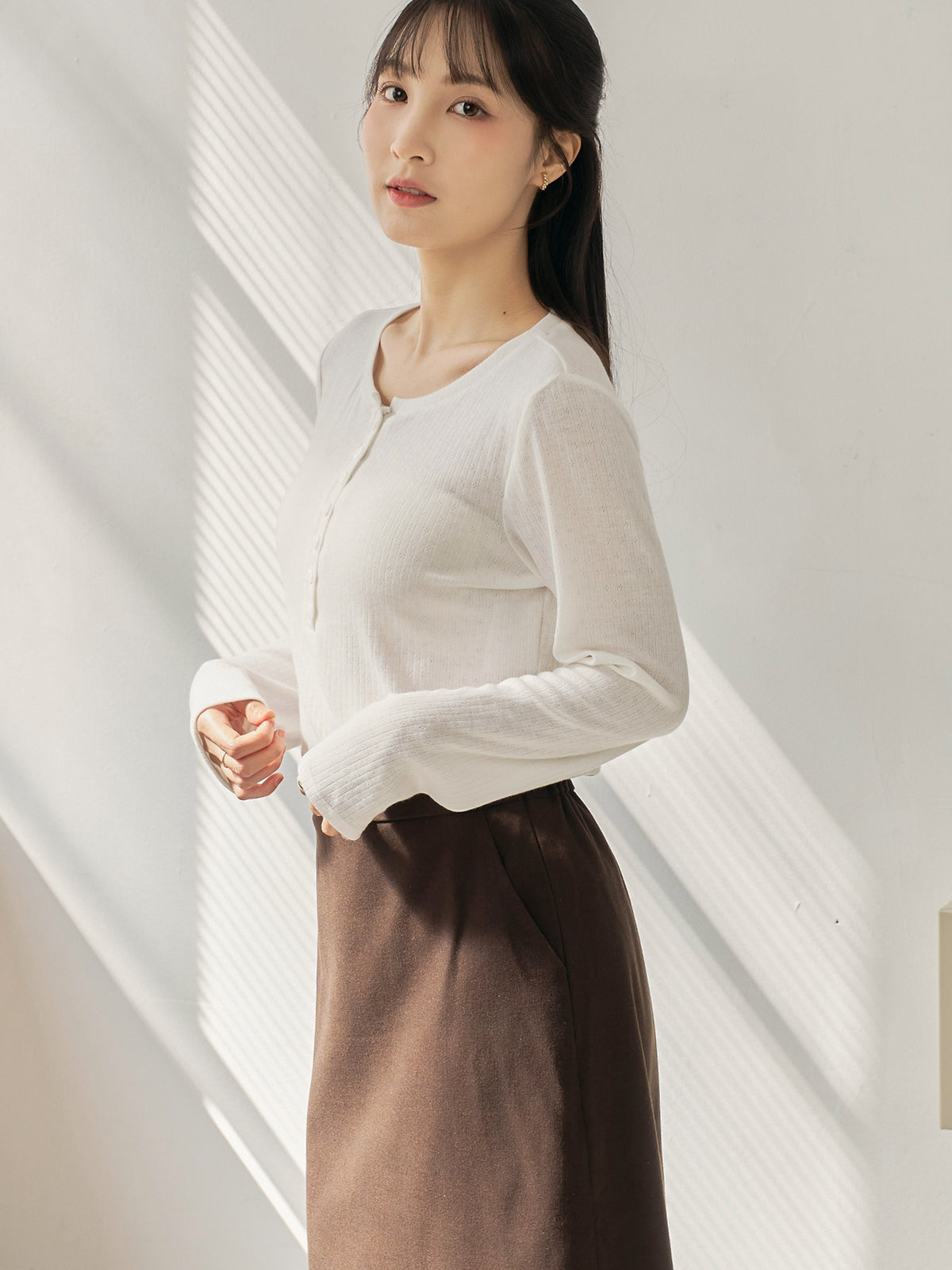 Long Sleeve Henley Top
