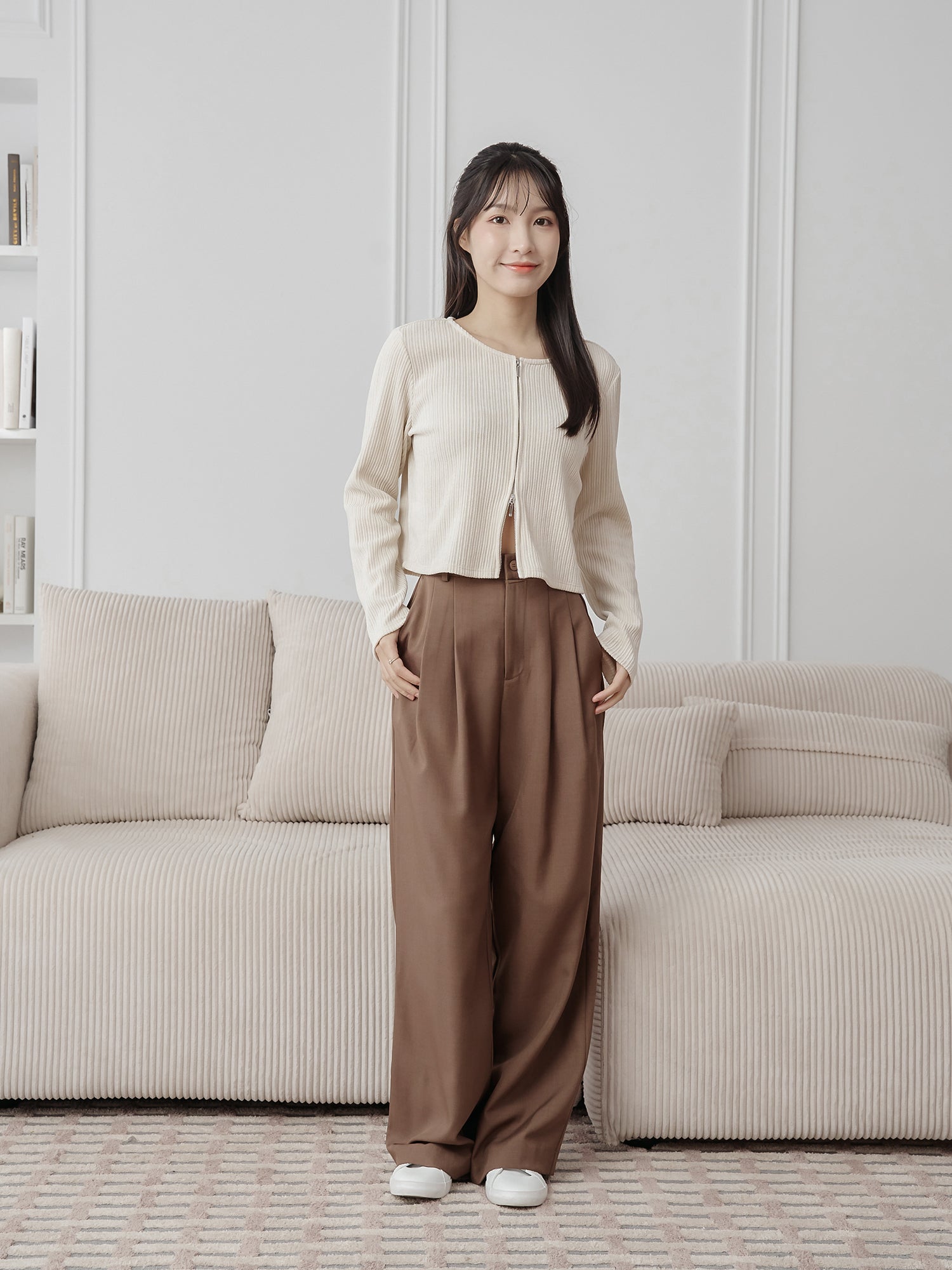 經典簡約西裝長褲