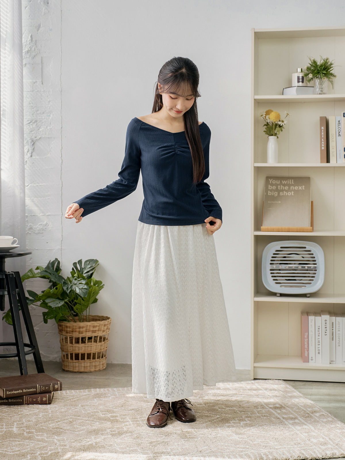 V-neck Front Gather Top