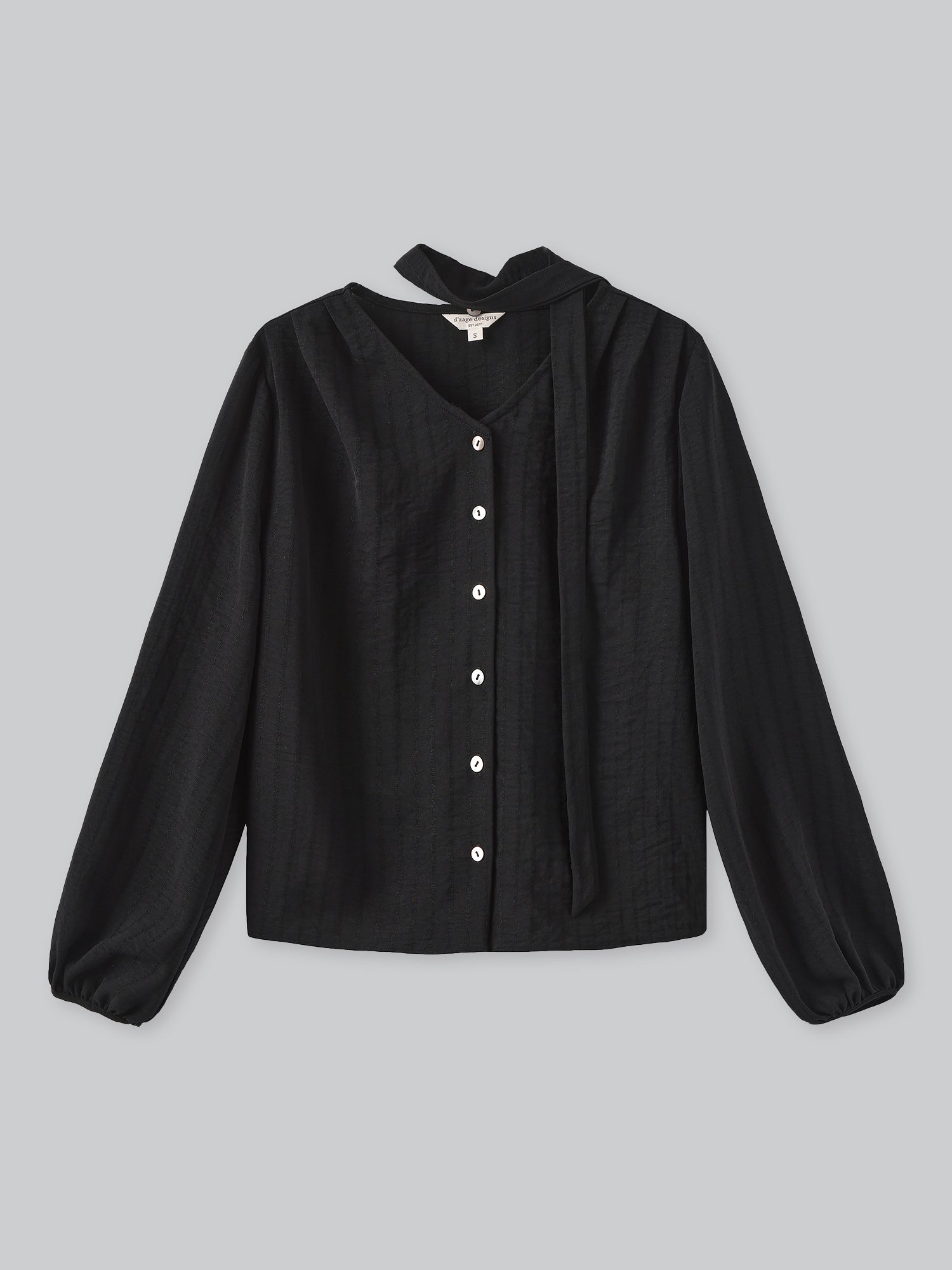 Fleur V-Neck Tie Blouse