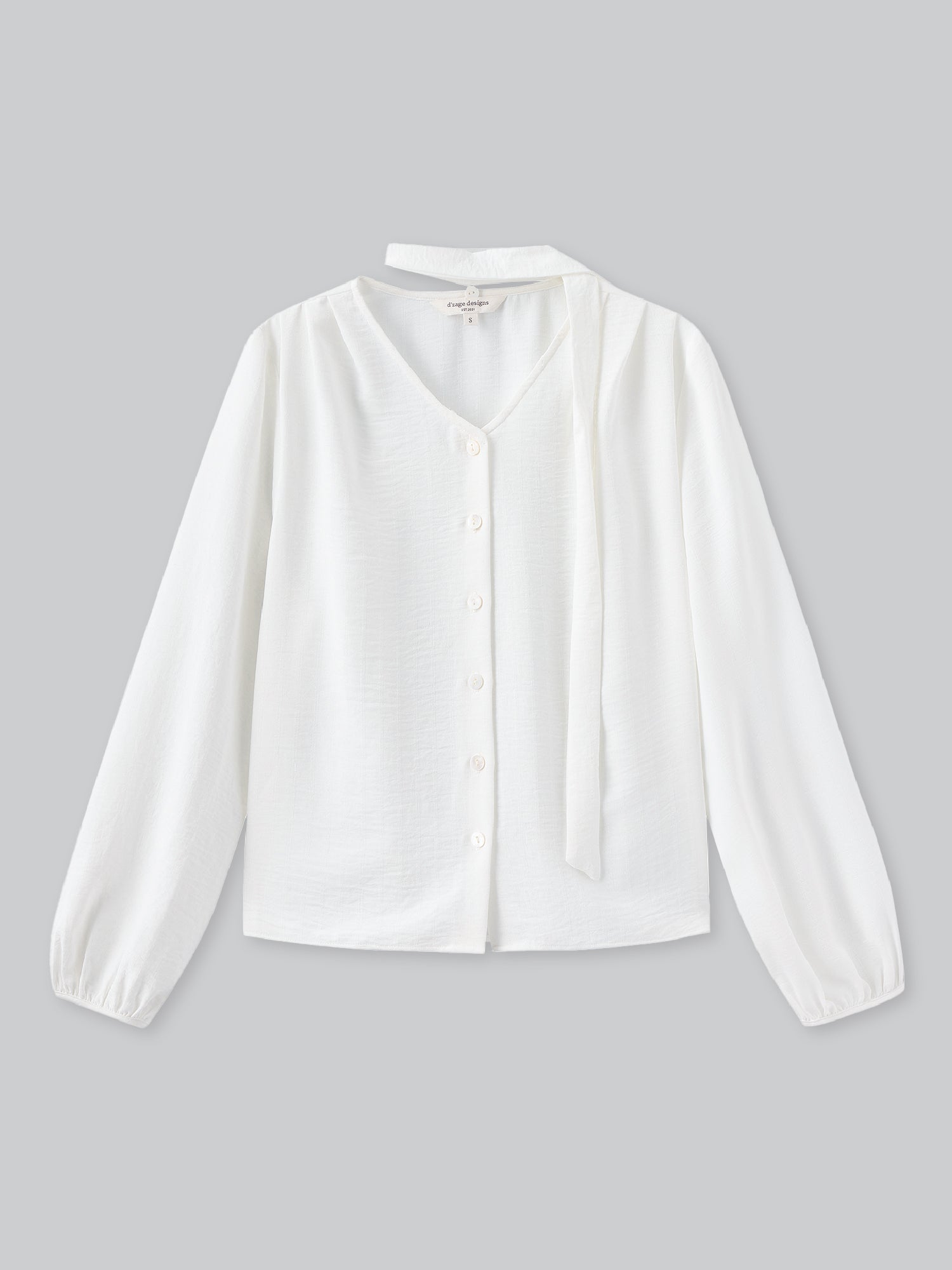 Fleur V-Neck Tie Blouse