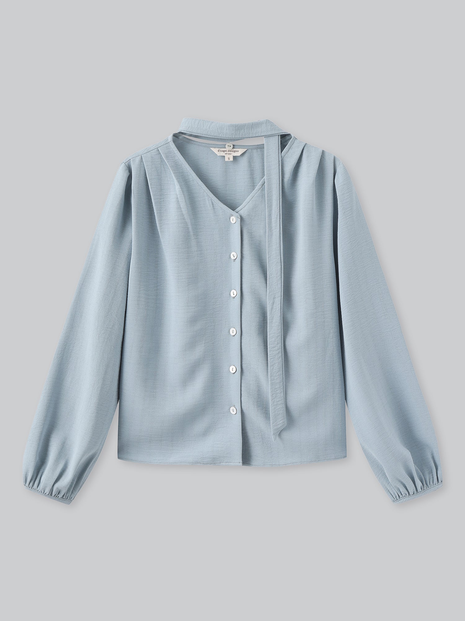 Fleur V-Neck Tie Blouse