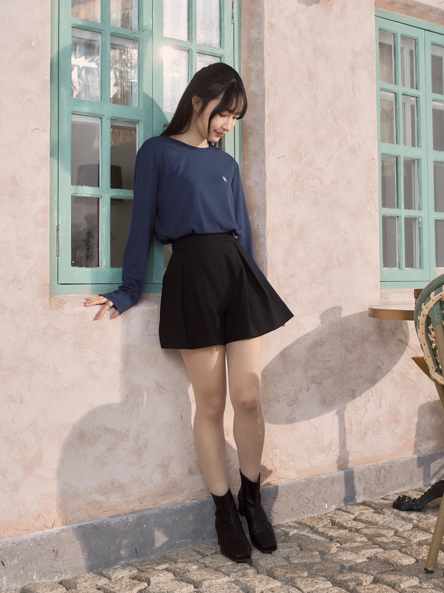 Buckled A-line Shorts