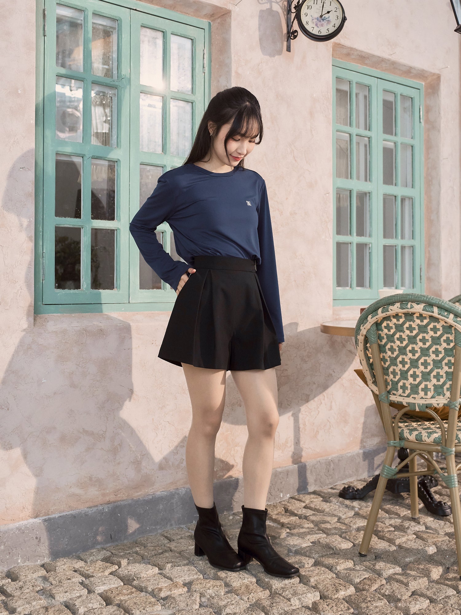 Buckled A-line Shorts