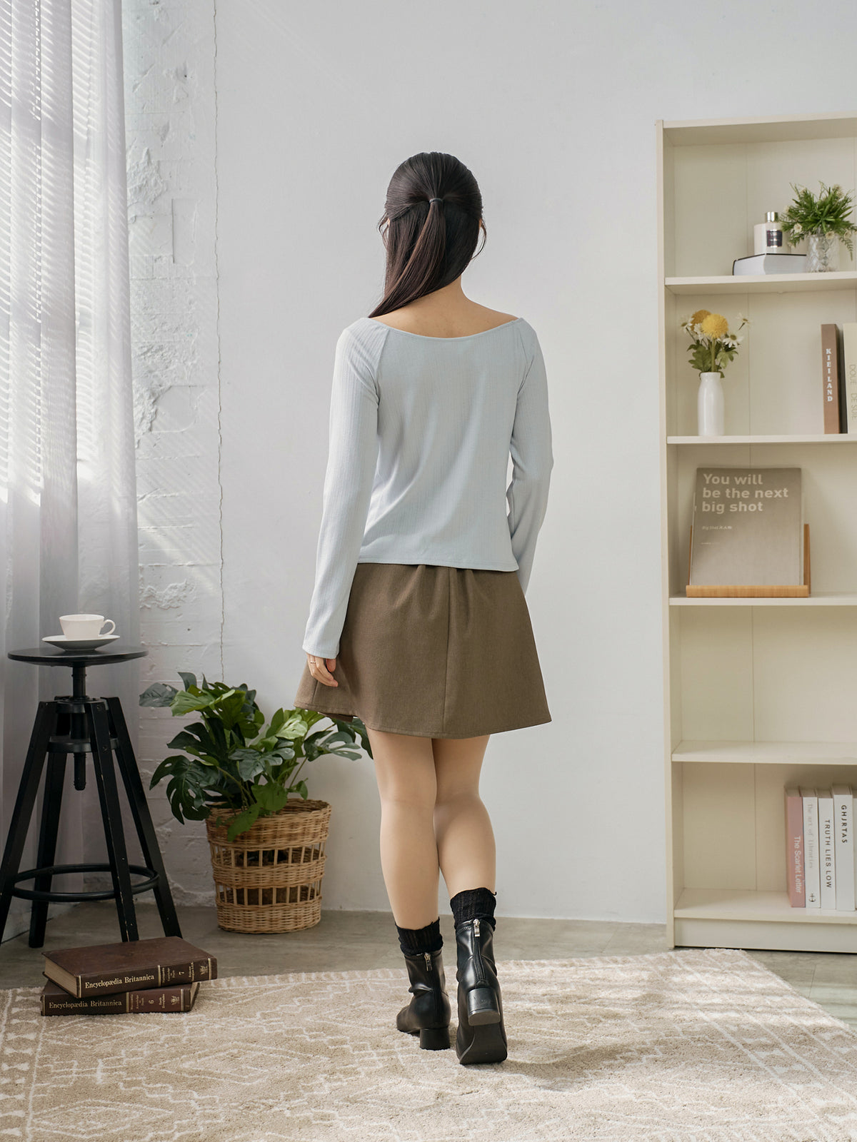 V-neck Front Gather Top